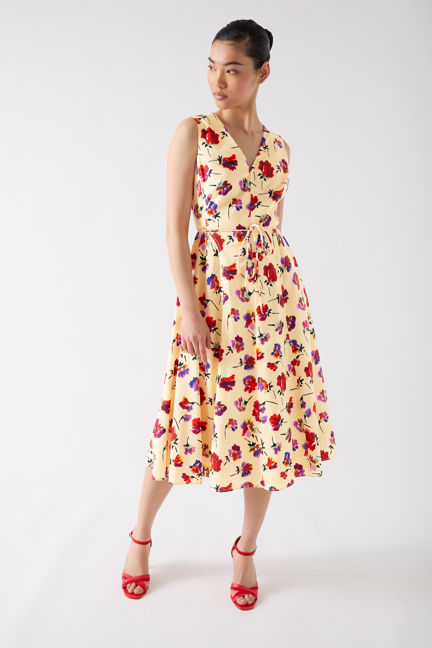 DR GAIA IKAT COTTON DRESS CREAM 1