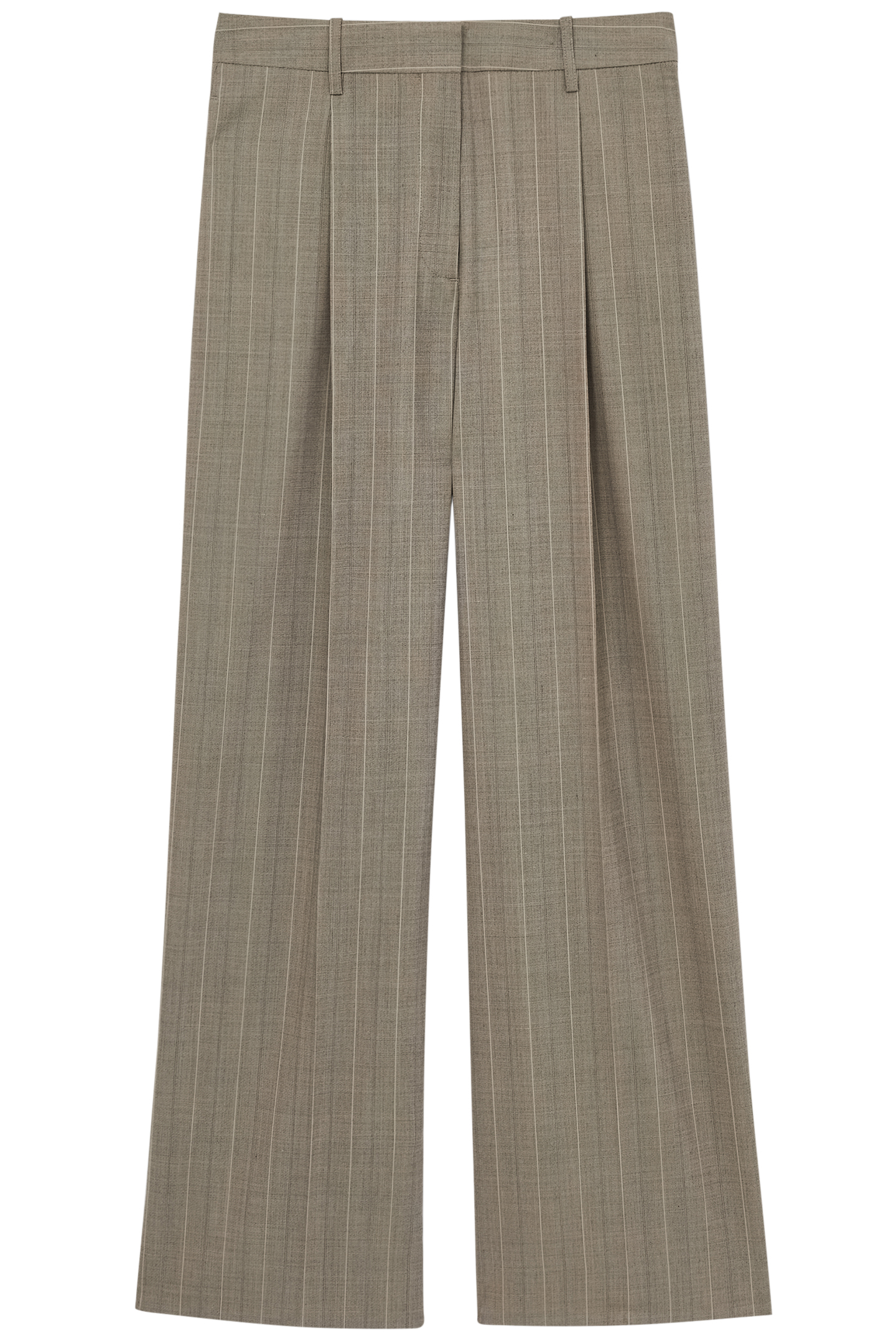 WIDE LEG PINSTRIPE TROUSER GREY 4