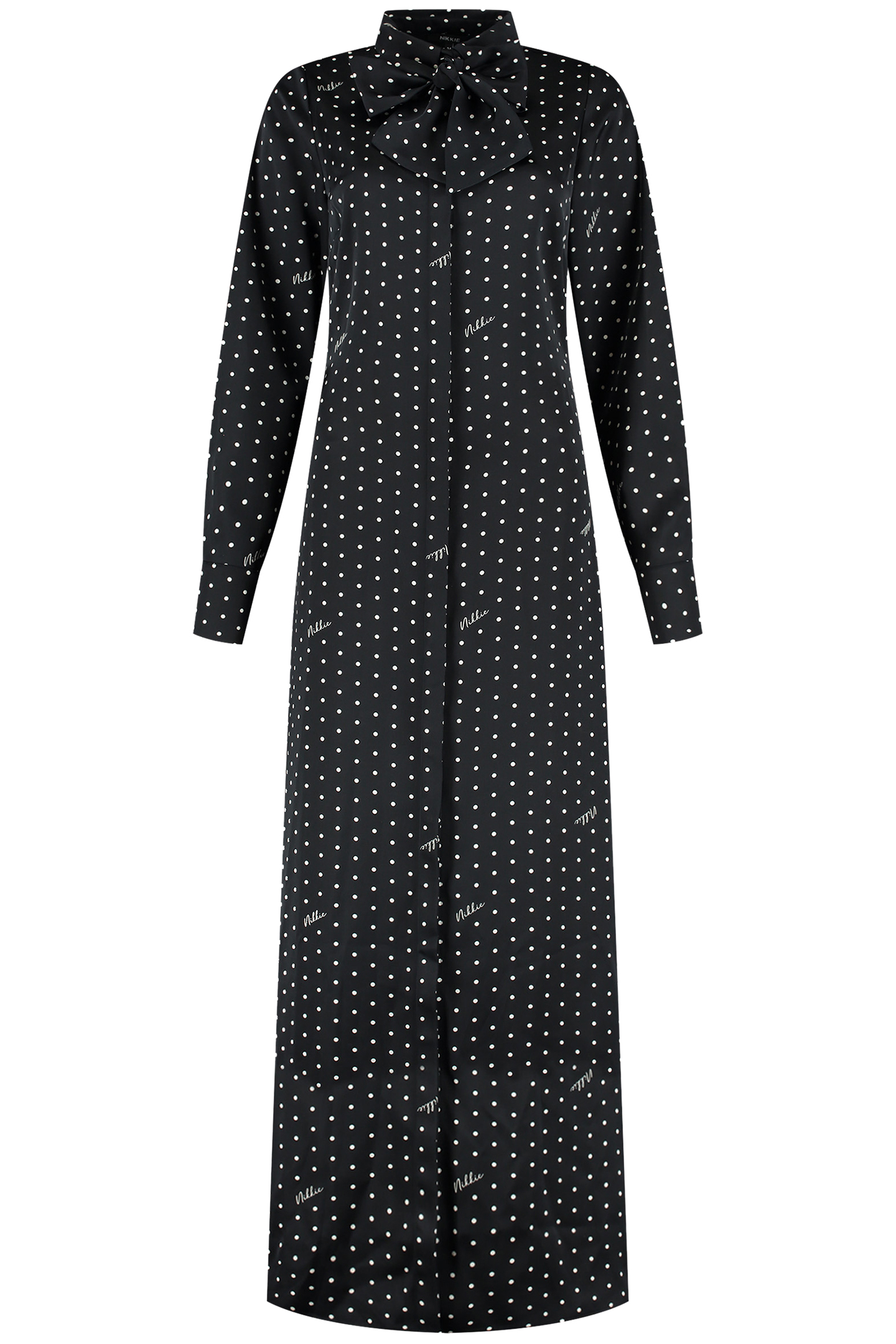 HALYCH SATIN MAXI DRESS BLACK 2