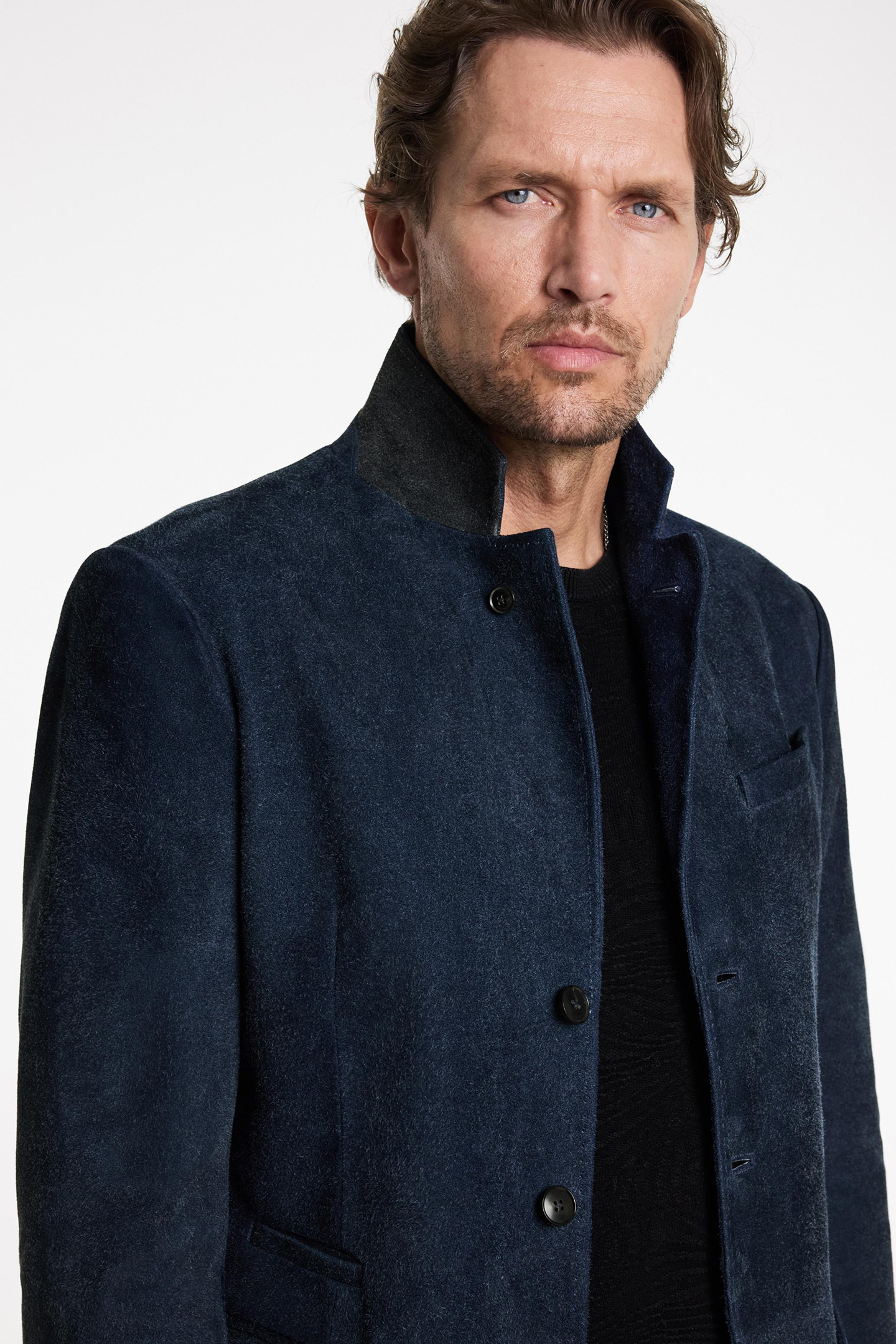 RIND SLIM FIT NOTCH LAPELJKT WITH FLAP H RAIN BLUE 3