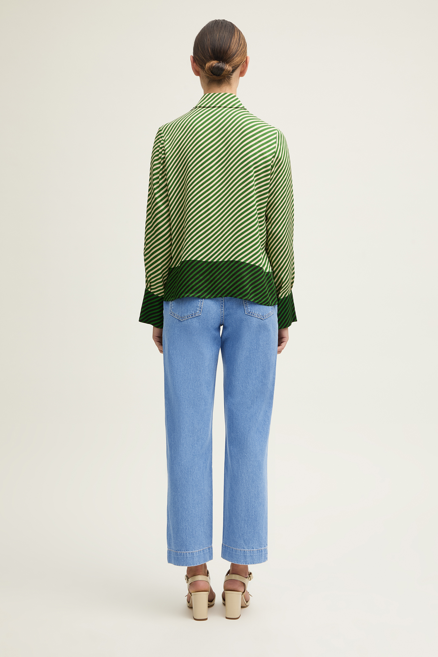 TW LIZE STRIPE SHIRT GREEN 2