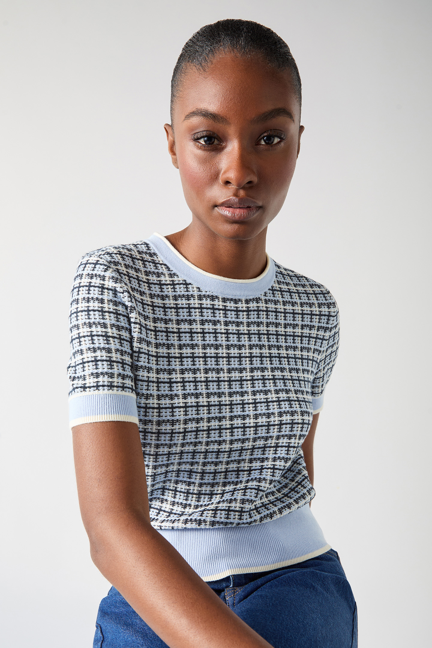 TK HONEY KNITTED TOP BLUE 1