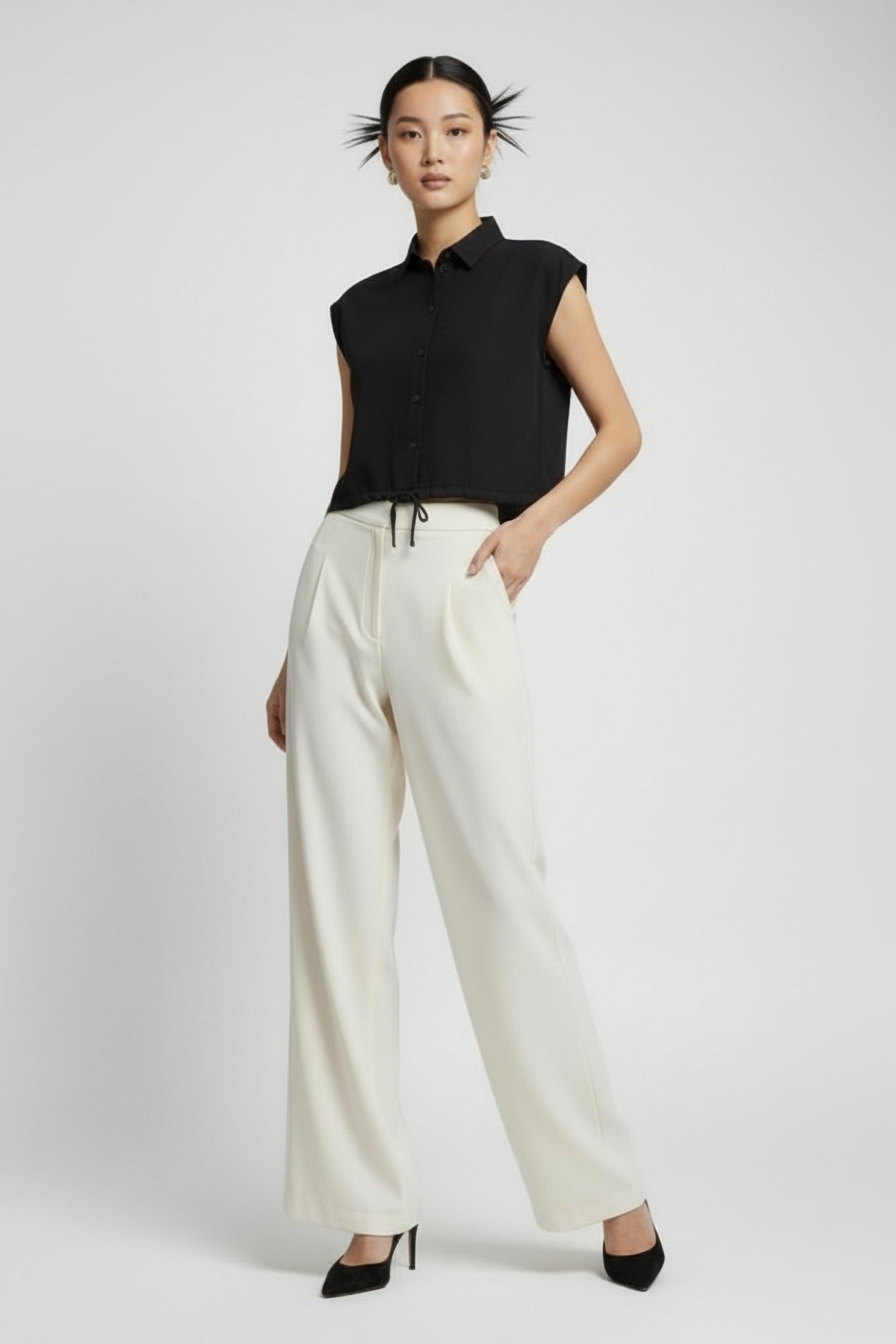 FLORA BLOUSE BLACK 1