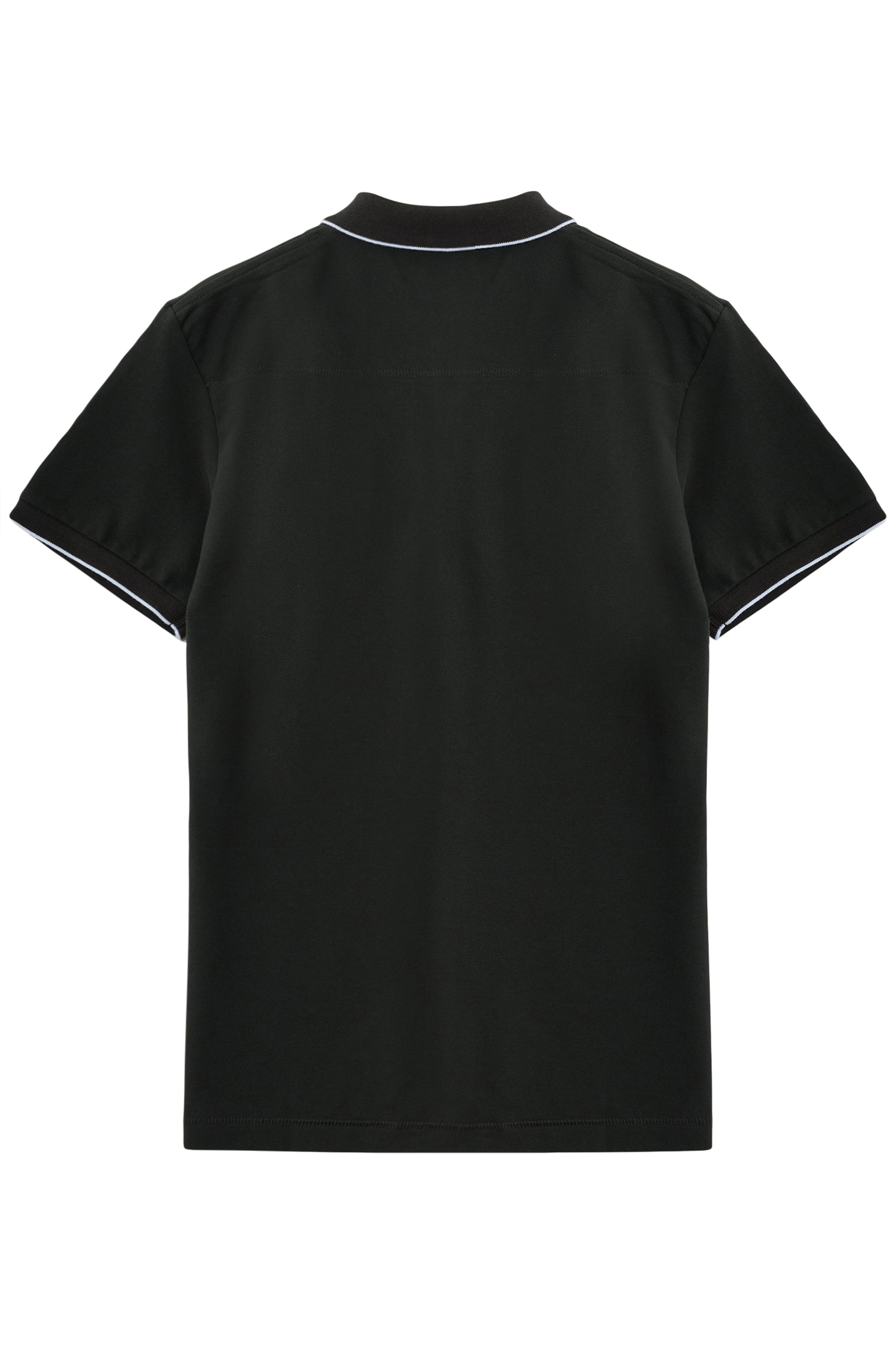 SINGLE TIPPED PIQUE POLO DK GREEN/WHITE 2