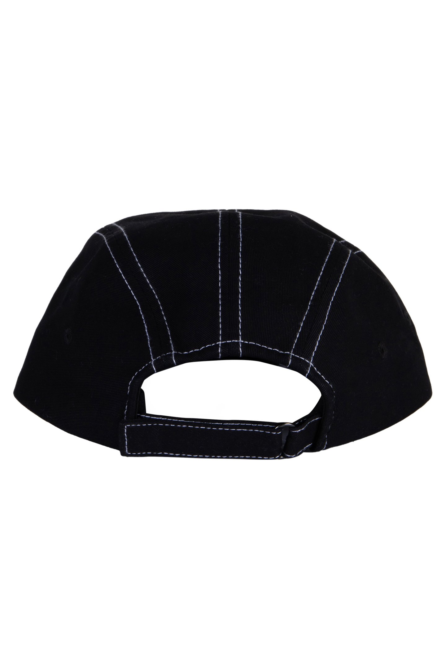COTTON CONTRAST STITCH 5-PANEL CAP JET BLACK 2