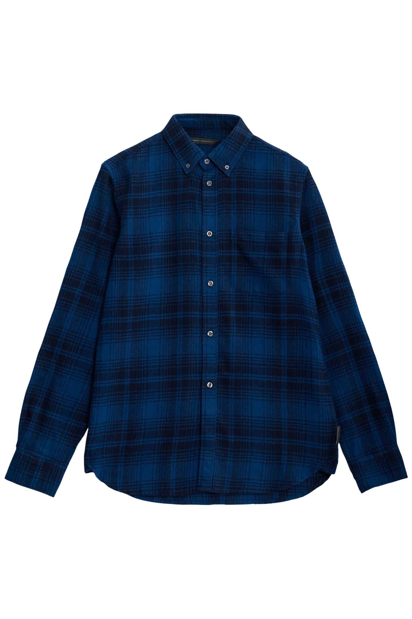 SCOT FLANNEL LS BLUE/MARINE 1