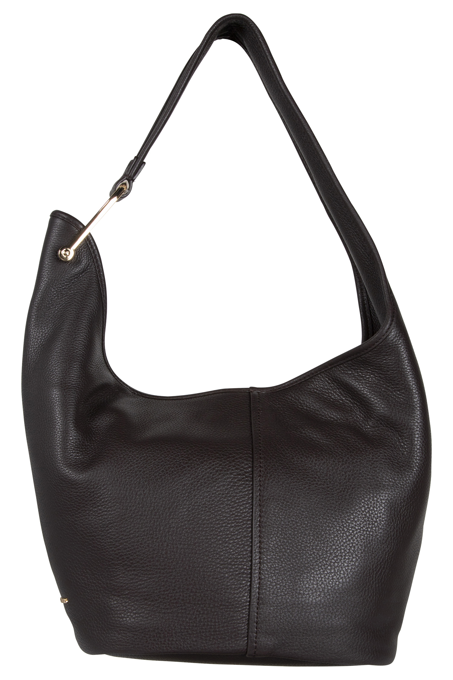 MEDIUM HOBO SHOULDER BAG IN CHOCOLATE 3
