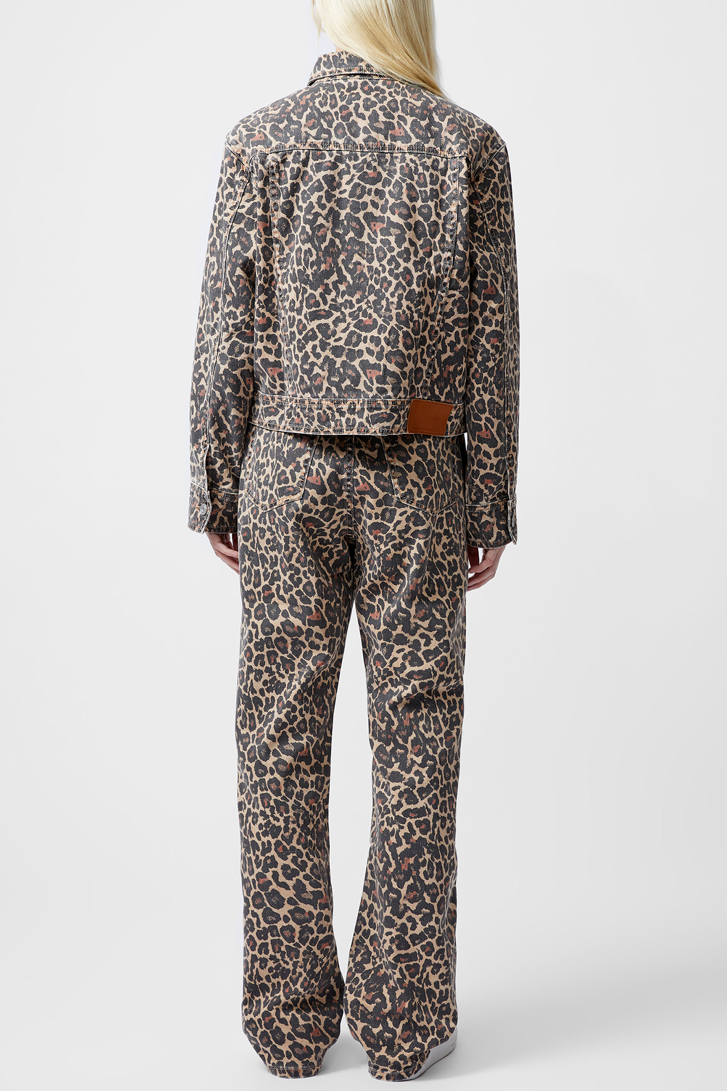 CHARLIE PRINTED DENIM JACKET LEOPARD SAND MULTI 2