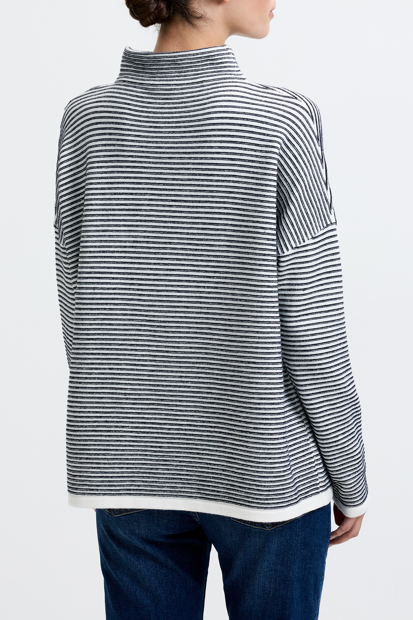 BABYSOFT STRIPE LENA HIGH NK WINTER WHT/MIDNIGHT 2