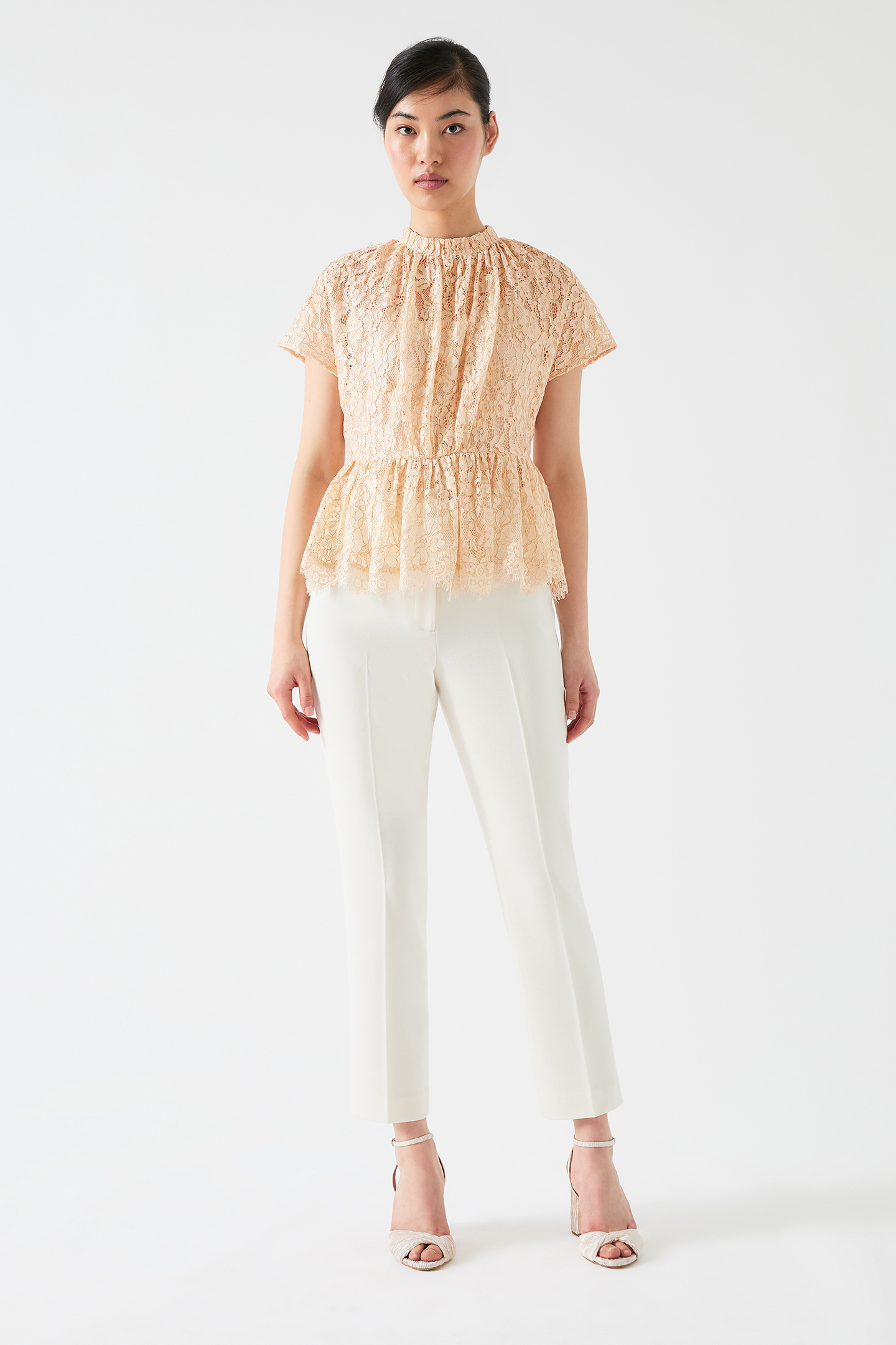 TW CECILY LACE TOP CHAMPAGNE 2