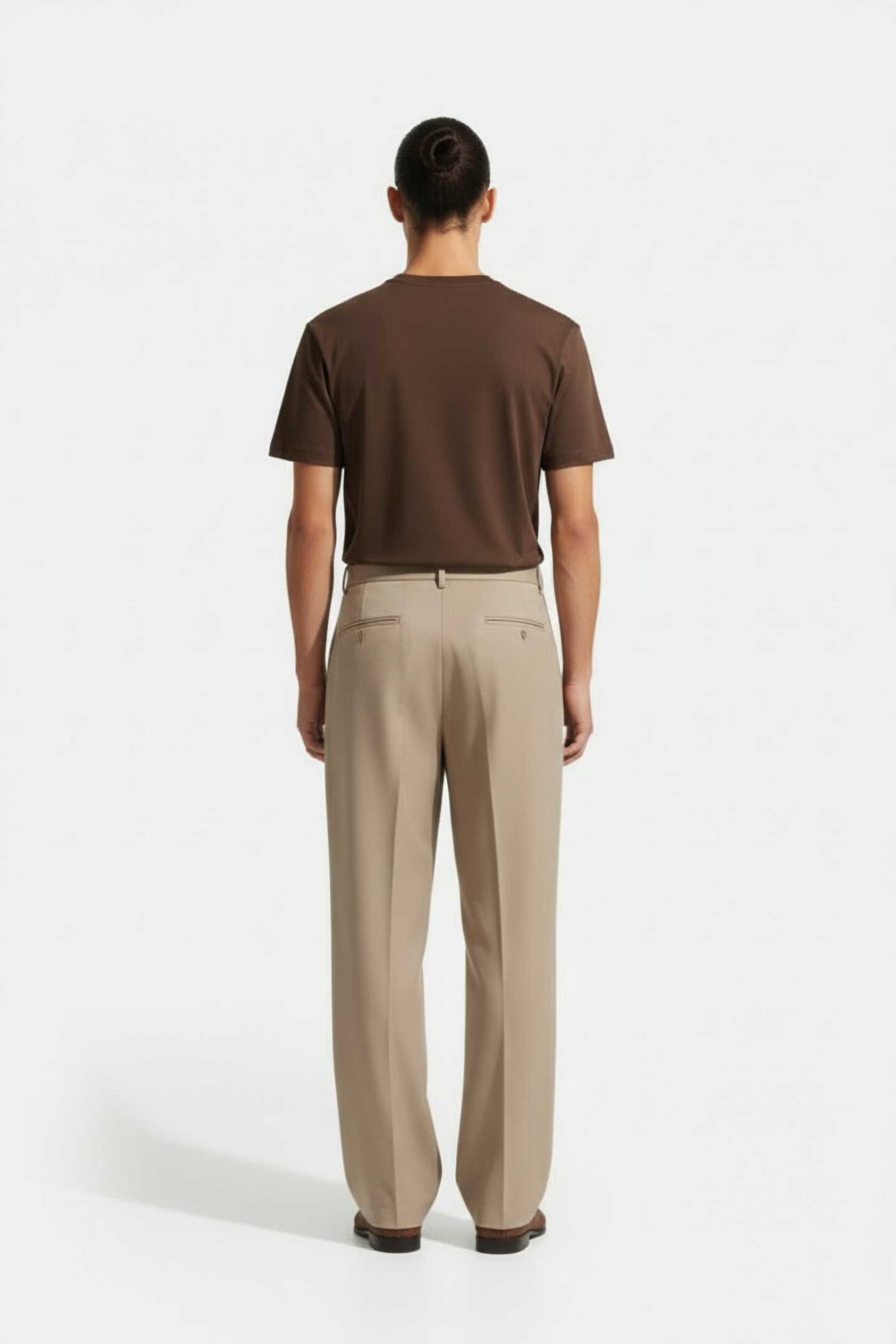 SS DOUBLE NECK GRAPHIC TEE DARK BROWN 2