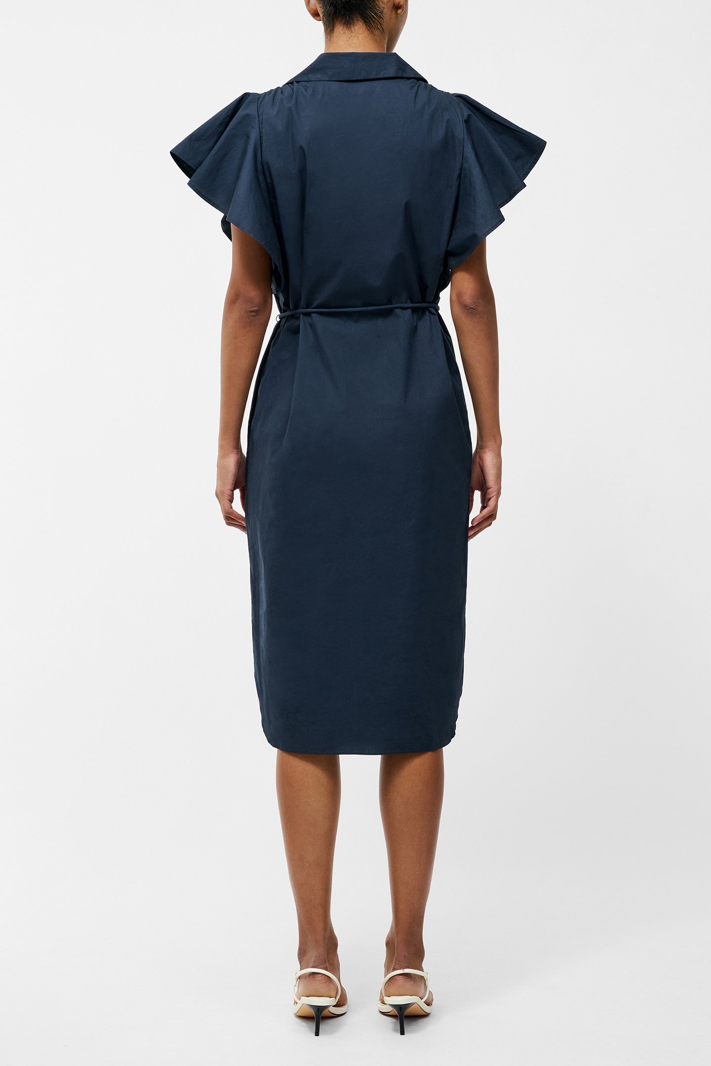 CAMBRIA COTTON BELTED DRESSS NAVY 2