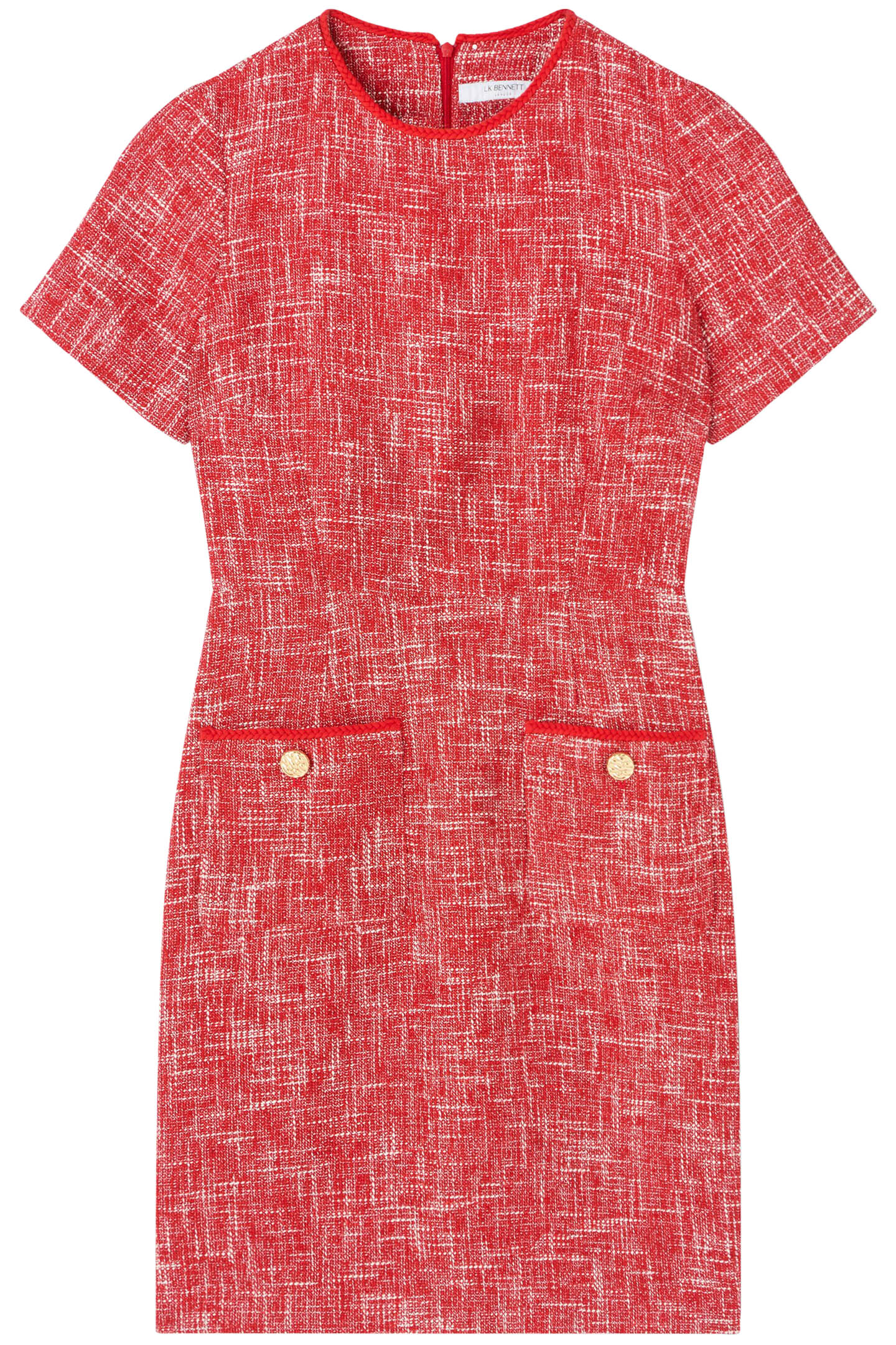 DR ALEXA TWEED MINI DRESS RED 3