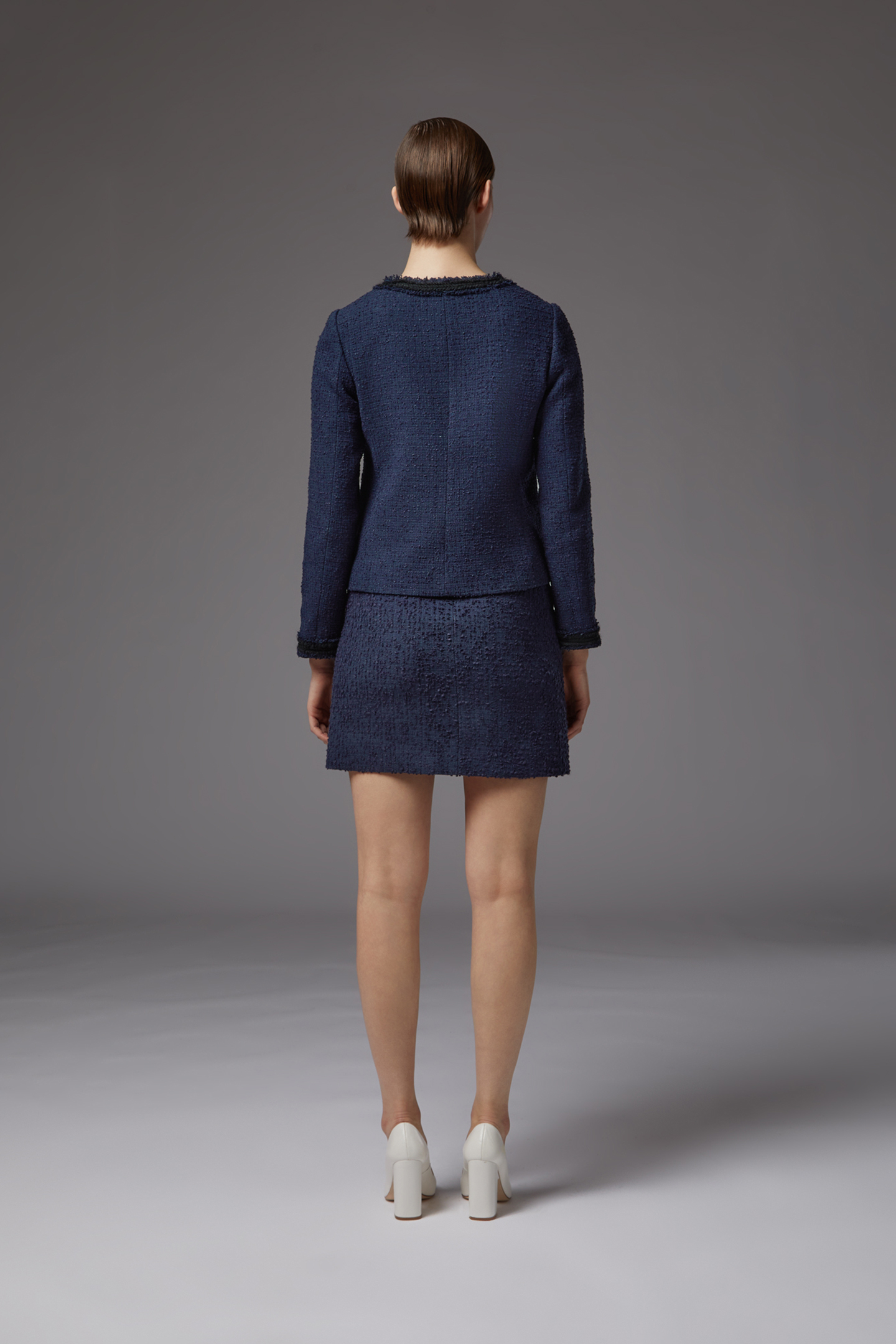 JK CHARLEE - BOUCLE TRIM NAVY 2