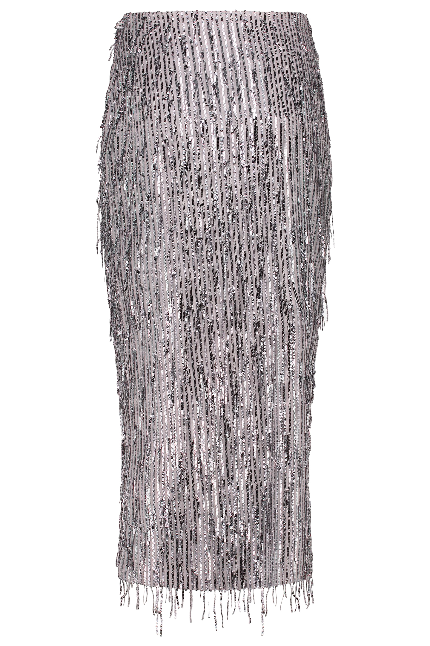SIERA - PARTY SKIRTS GREY FRINGED 4