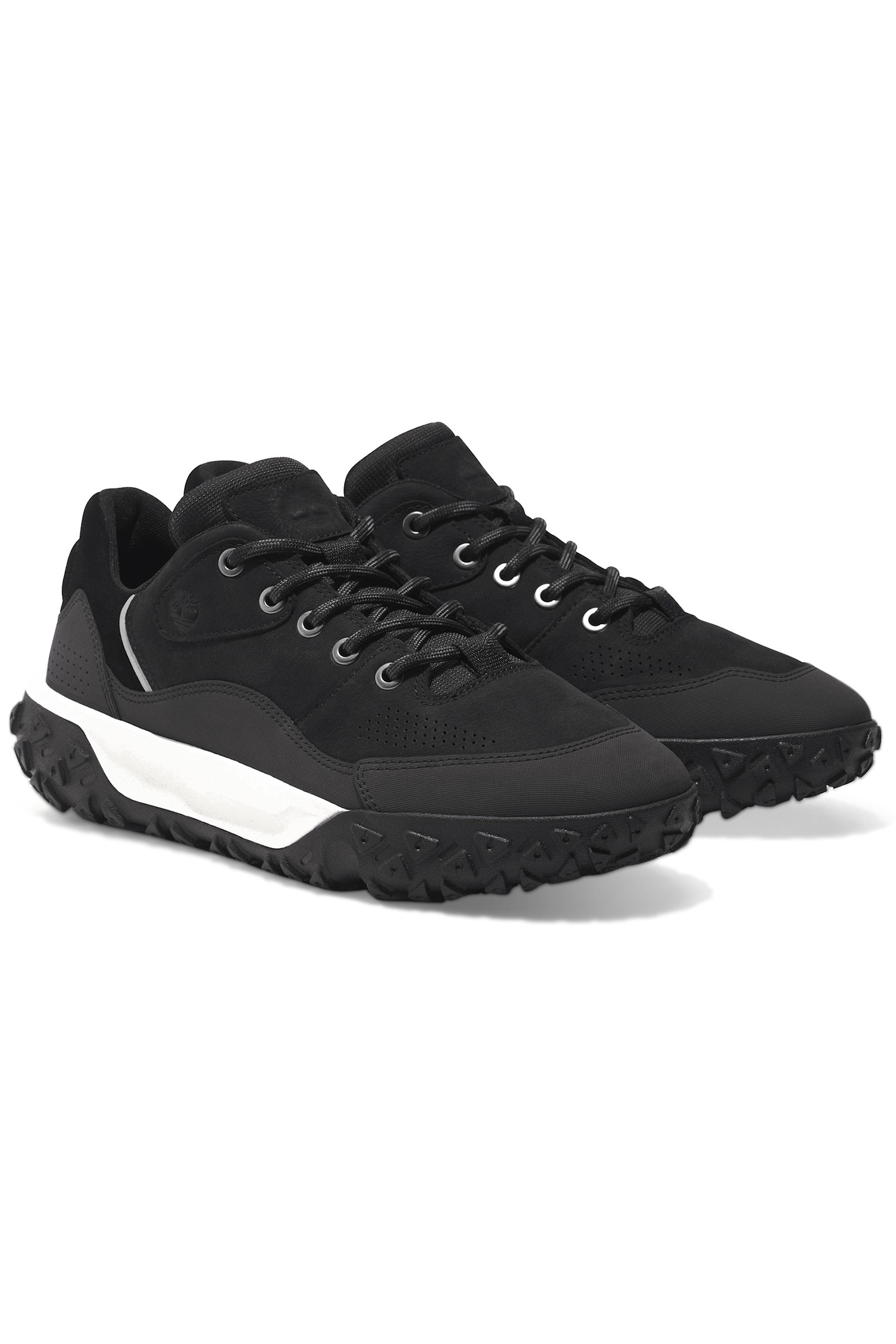 GREEN STRIDE MOTION 6 LOW LACE UP SNEAKER BLACK NUBUCK 2