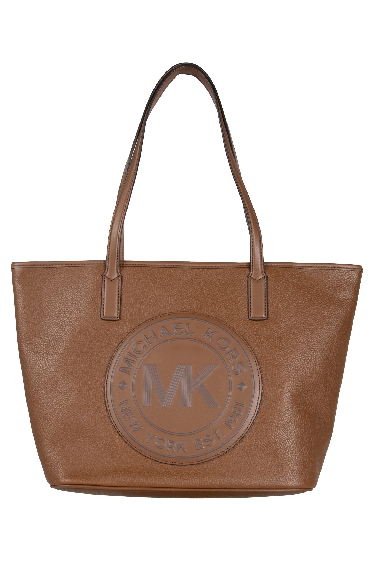 MEDIUM LEATHER TOP ZIP BUCKET MESSENGER BAG IN BROWN 2