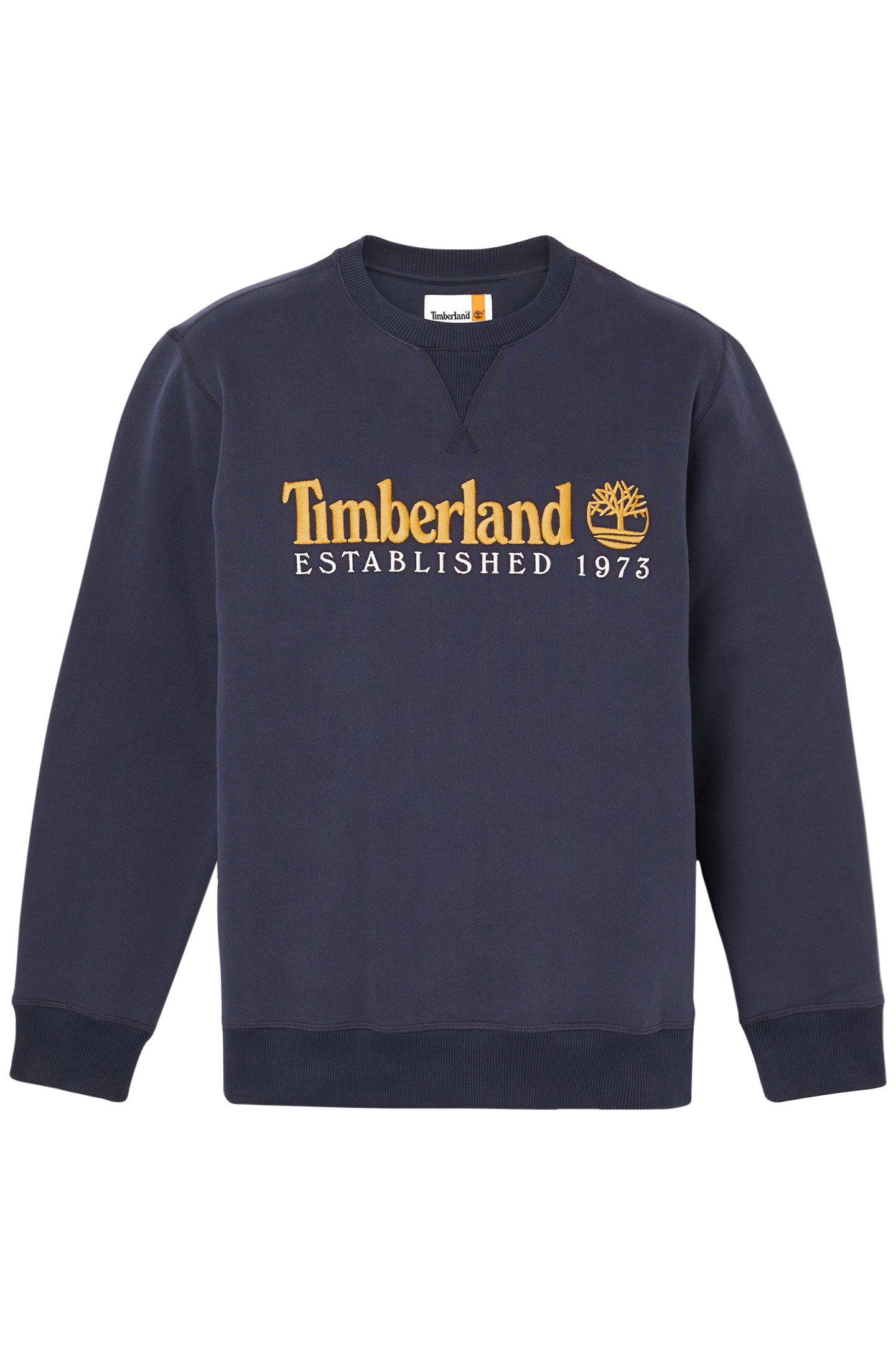 EMBROIDERY LOGO BRUSH BACK CREW NECK DARK SAPPHIRE 4