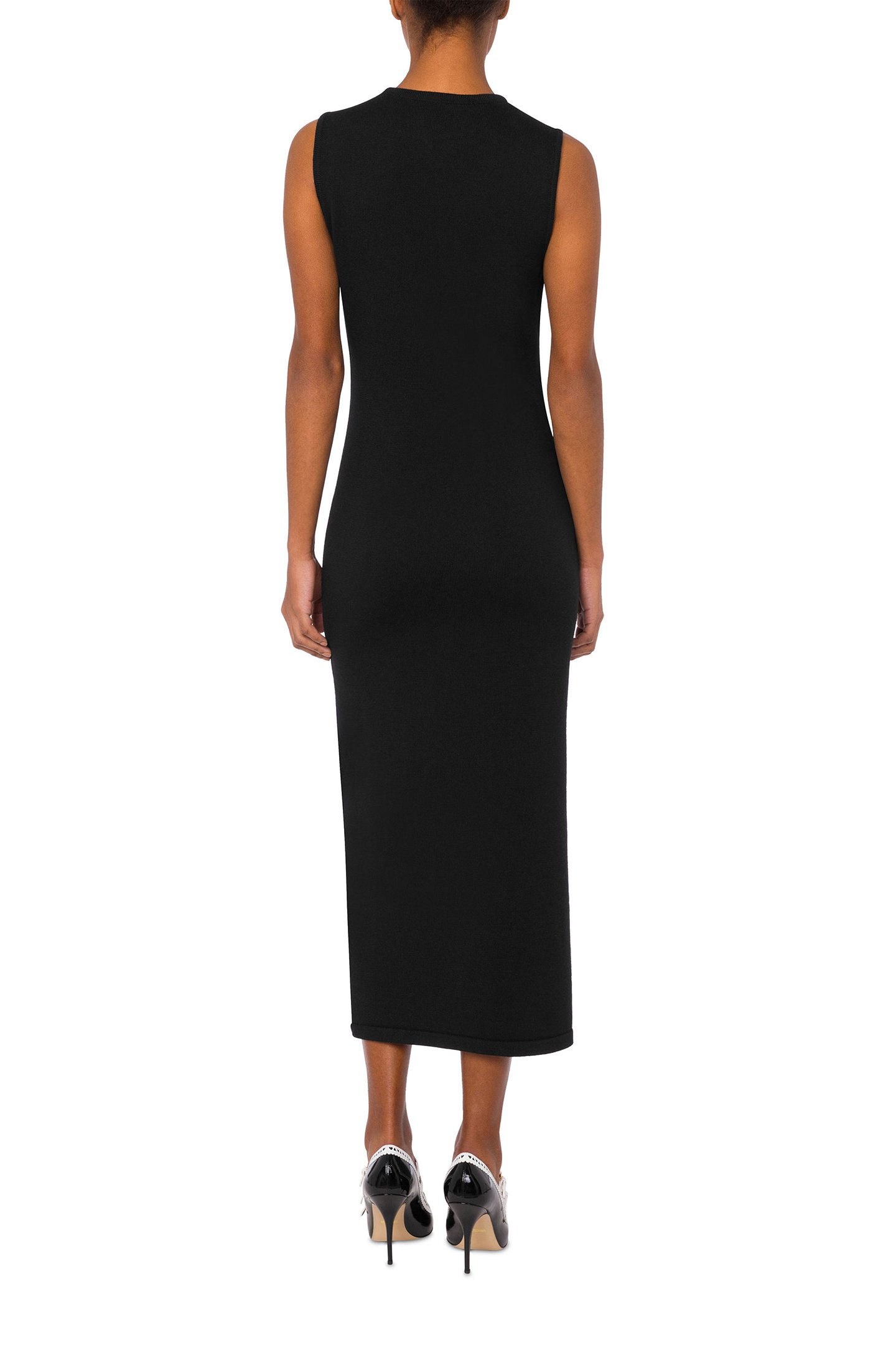 LONG MERINO WOOL DRESS WHITE 2