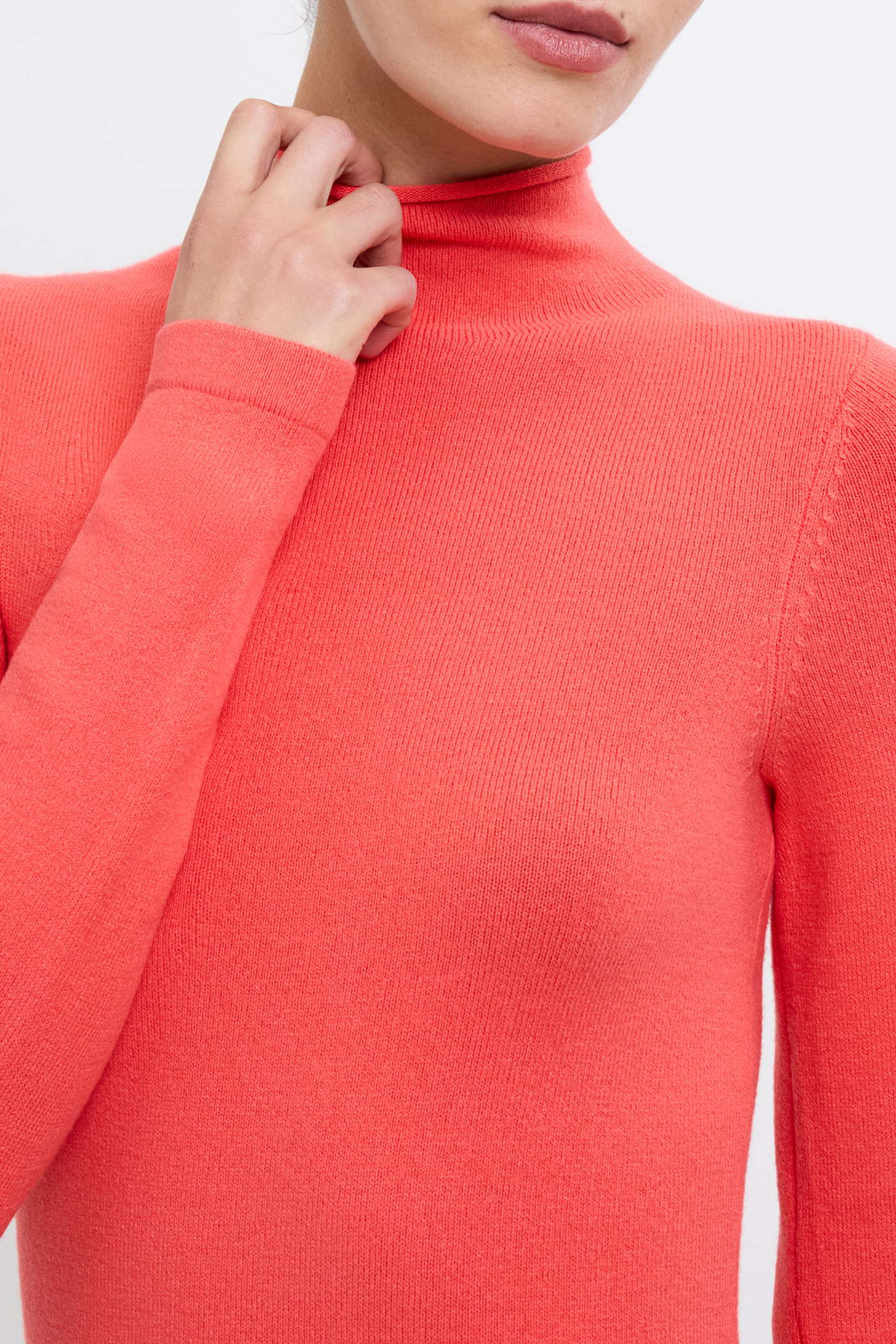 BABYSOFT ROLL NK DRESS CAYENNE RED 5