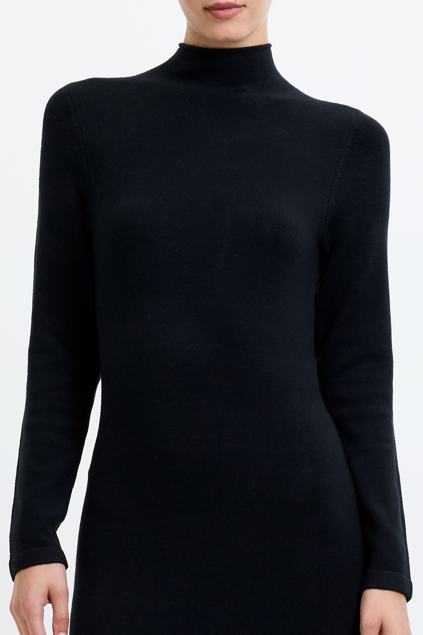 BABYSOFT ROLL NK DRESS BLACK 4