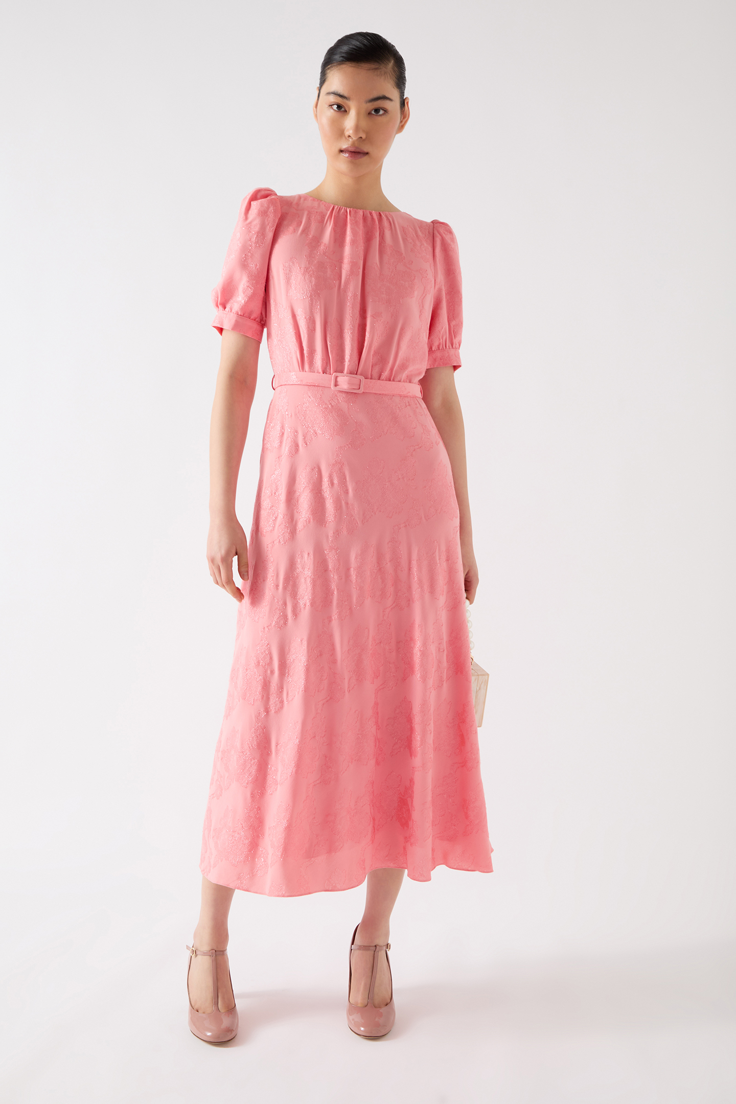 DR PEARL PUFF SLEEVE DR ROSE 1