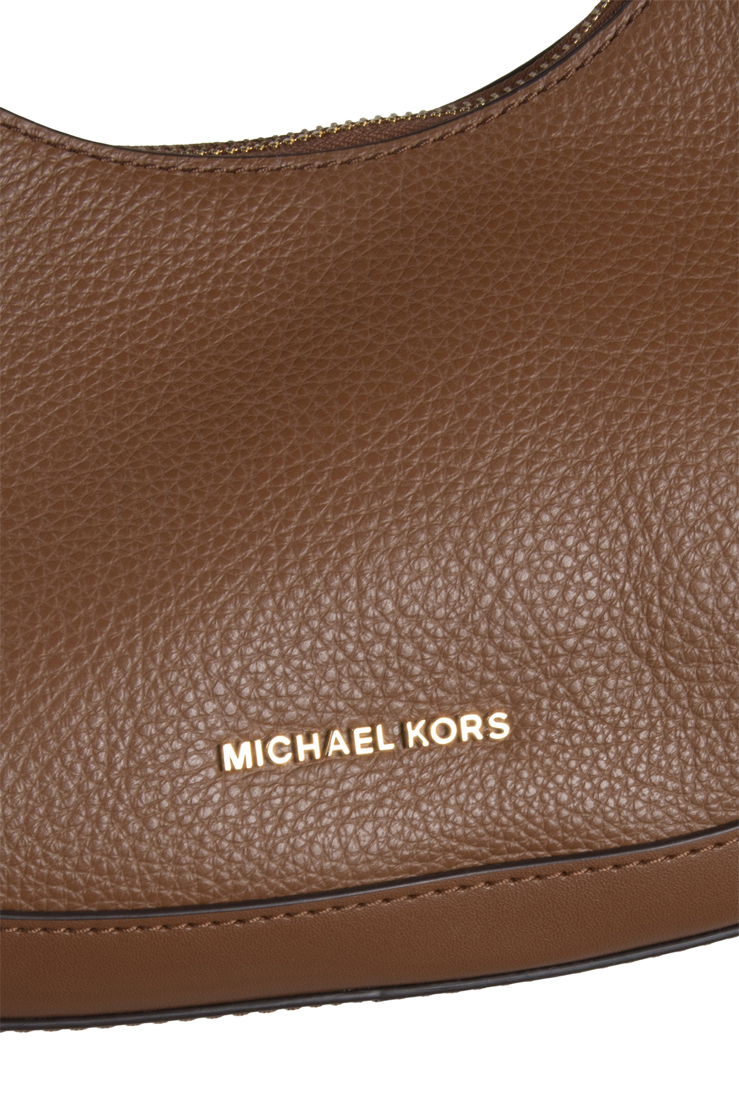 CRESCENT TOP ZIP SHOULDER BAG IN BROWN LEATHER 5