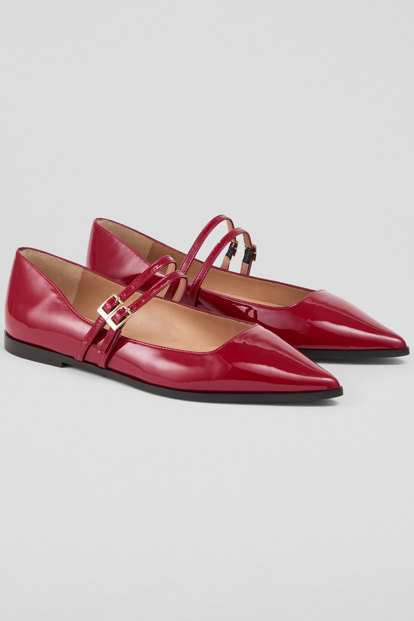 FL LULU MULTI STRAP FLAT RED 2