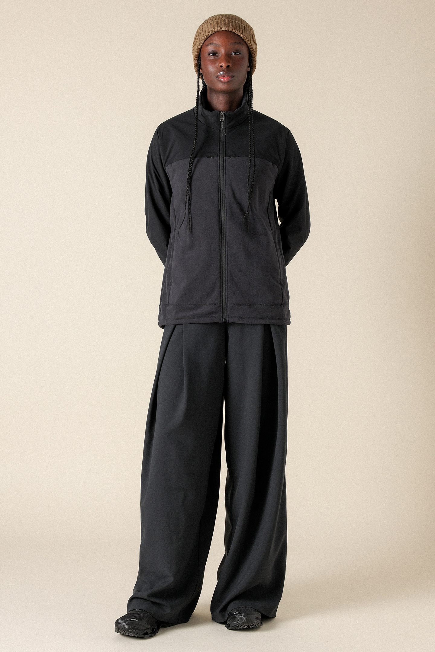 UNISEX SL SHINZO ZIP FLEECE JACKET BLACK 2