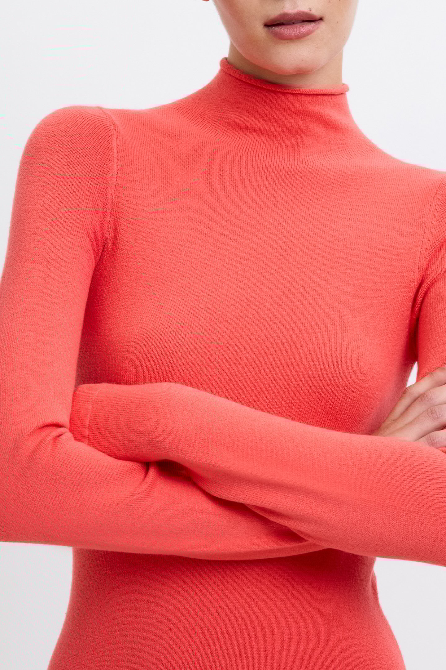 BABYSOFT ROLL NK DRESS CAYENNE RED 4