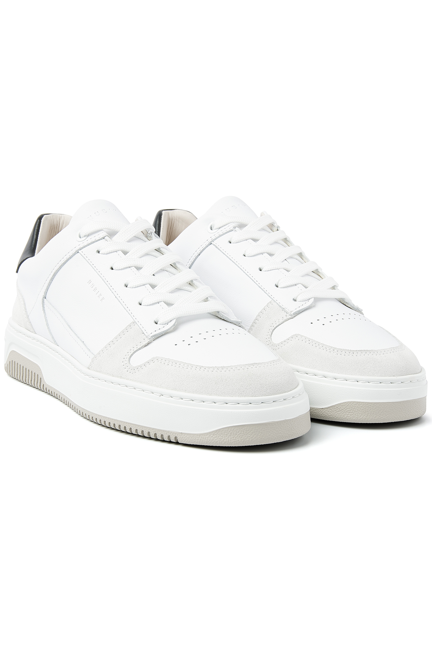 BASKET COURT WHITE LEATHER - BLACK 2