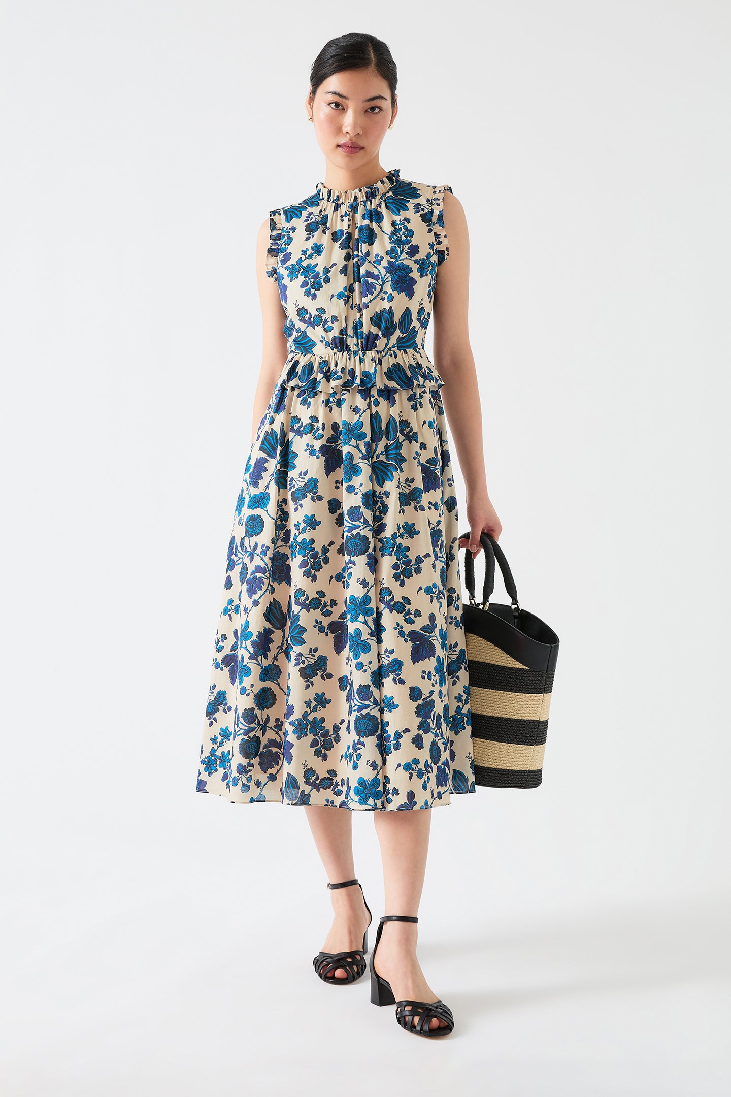 DR ISOLDE BELTED DRESS BLUE by LK Bennett