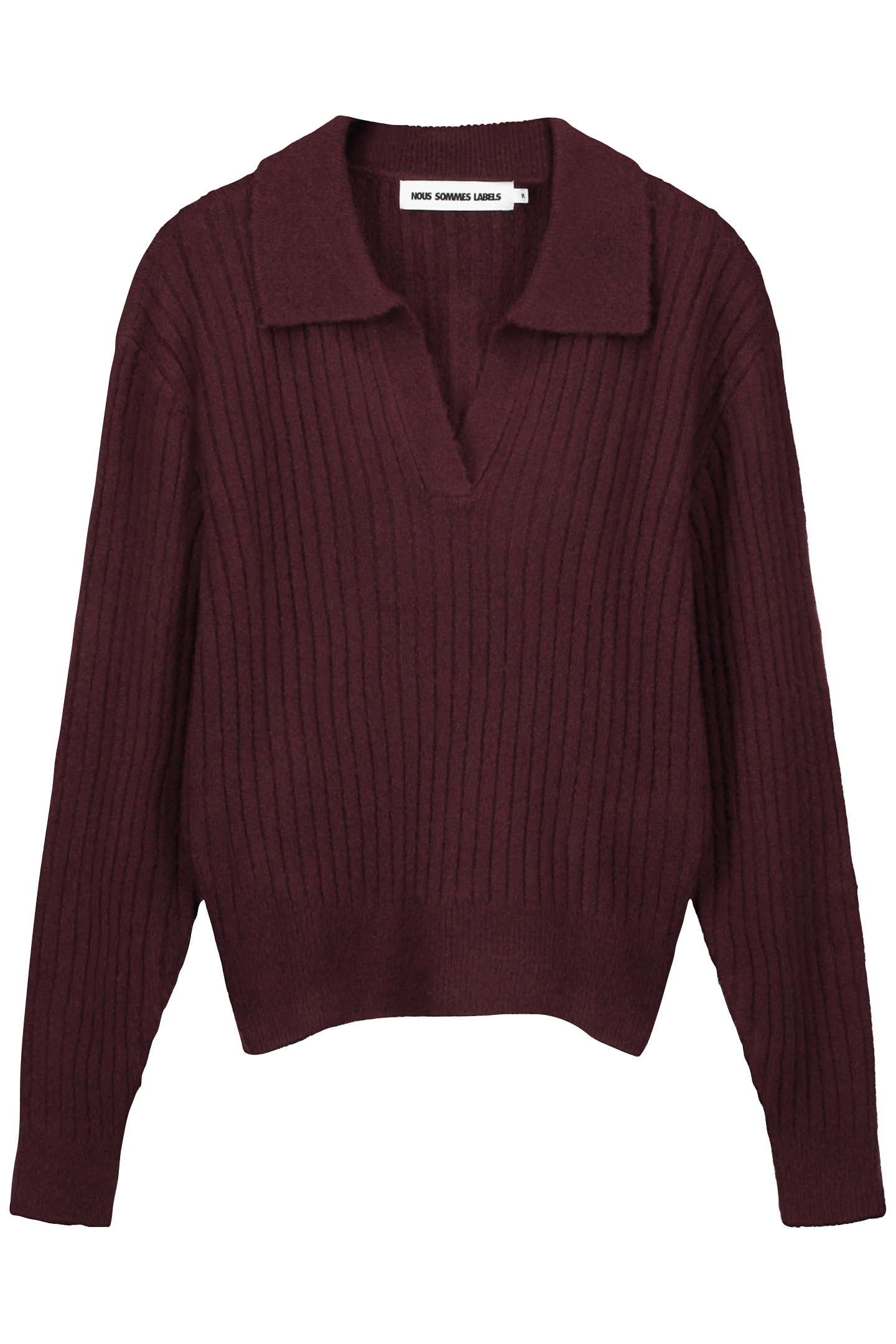 NOUS SOMMES LABELS – MILA POLO PULLOVER BURGUNDY 1