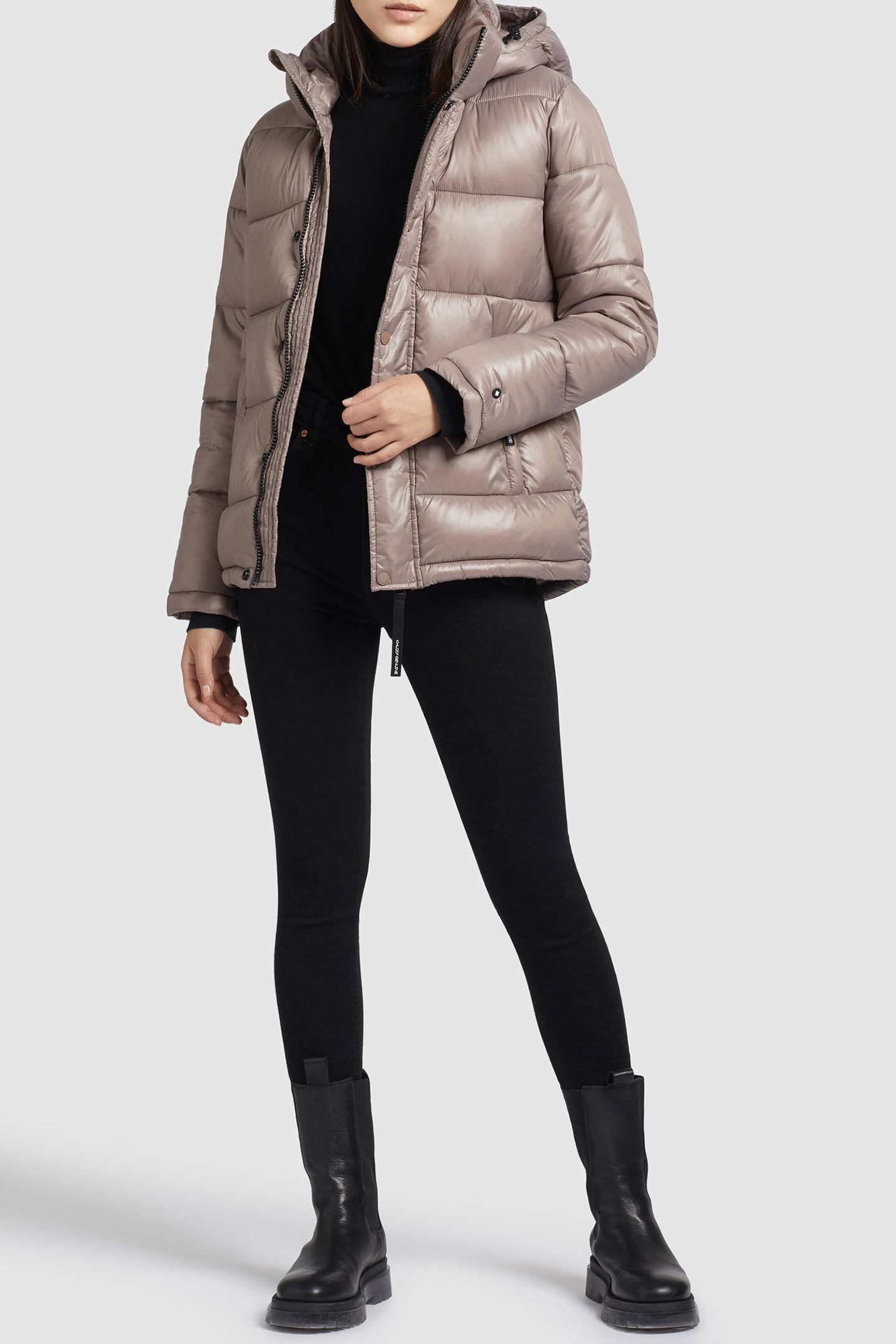 GERDA SHINY HIGH SHINE TAUPE GREY 3