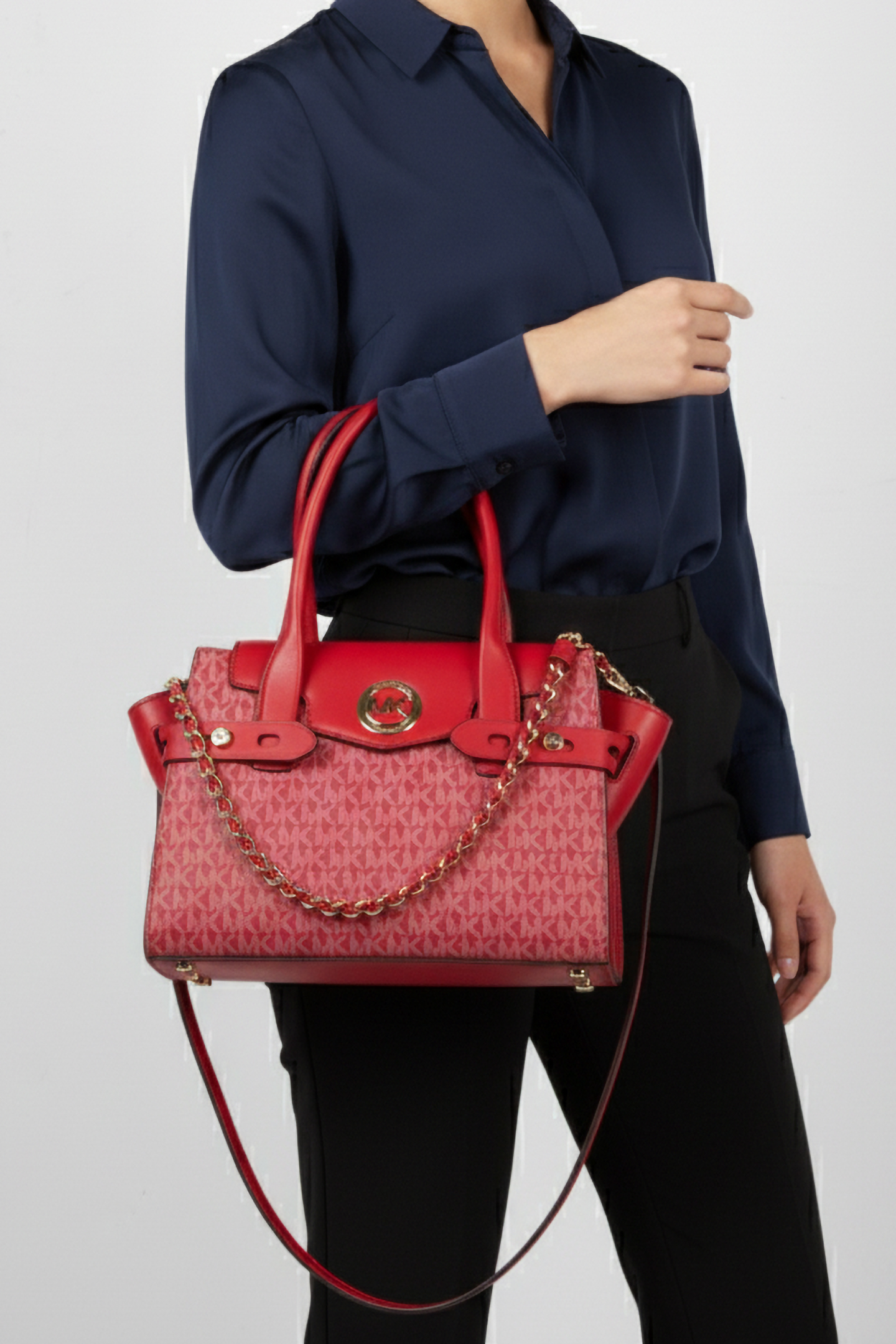 SM FLAP SATCHEL CRIMSON 1