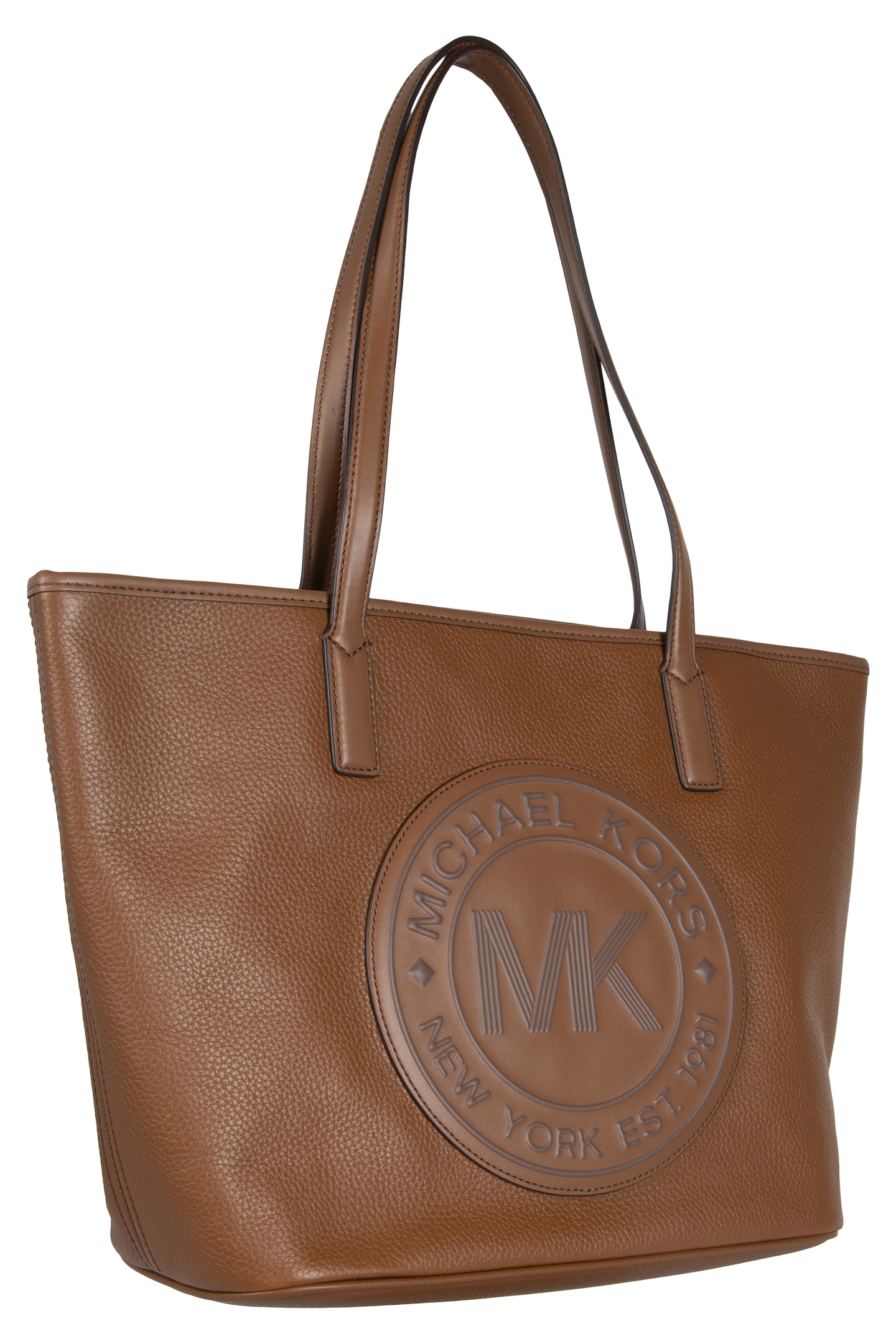 MEDIUM LEATHER TOP ZIP BUCKET MESSENGER BAG IN BROWN 4