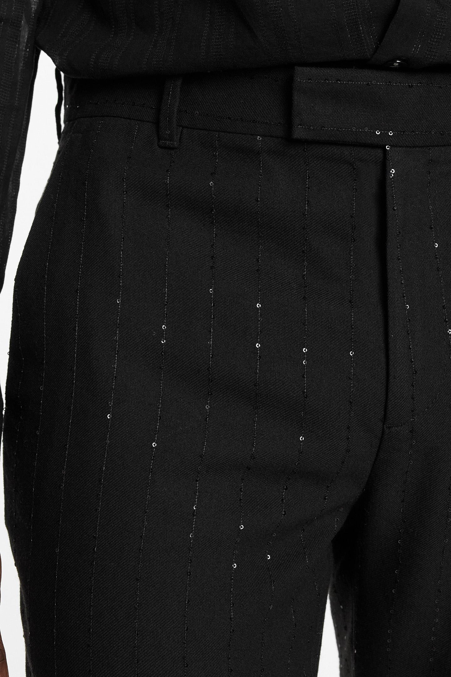 SLIM FIT PANTS WITH WELT HIP POCKET AND BLACK 3
