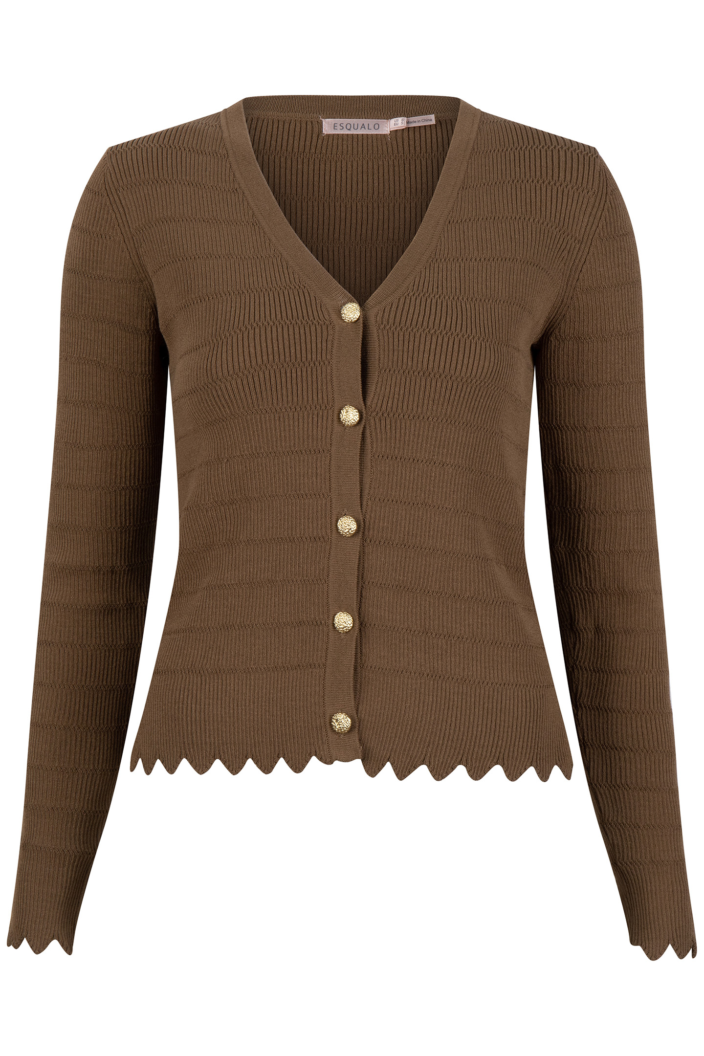 CARDIGAN SHORT FANCY KNIT ARMY GREEN 3