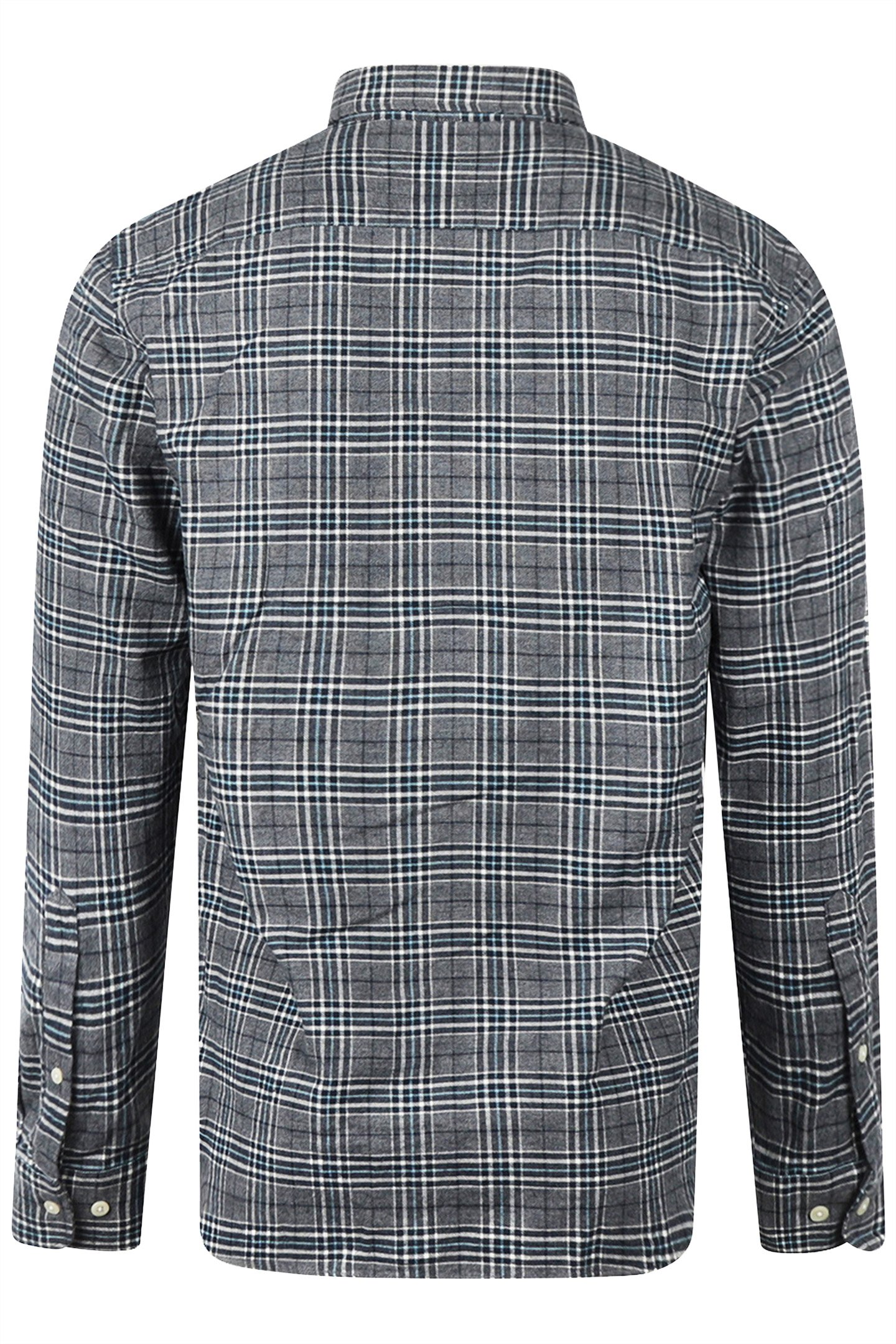 FLANNEL TWILL CHECK SHIRT NAVY 5