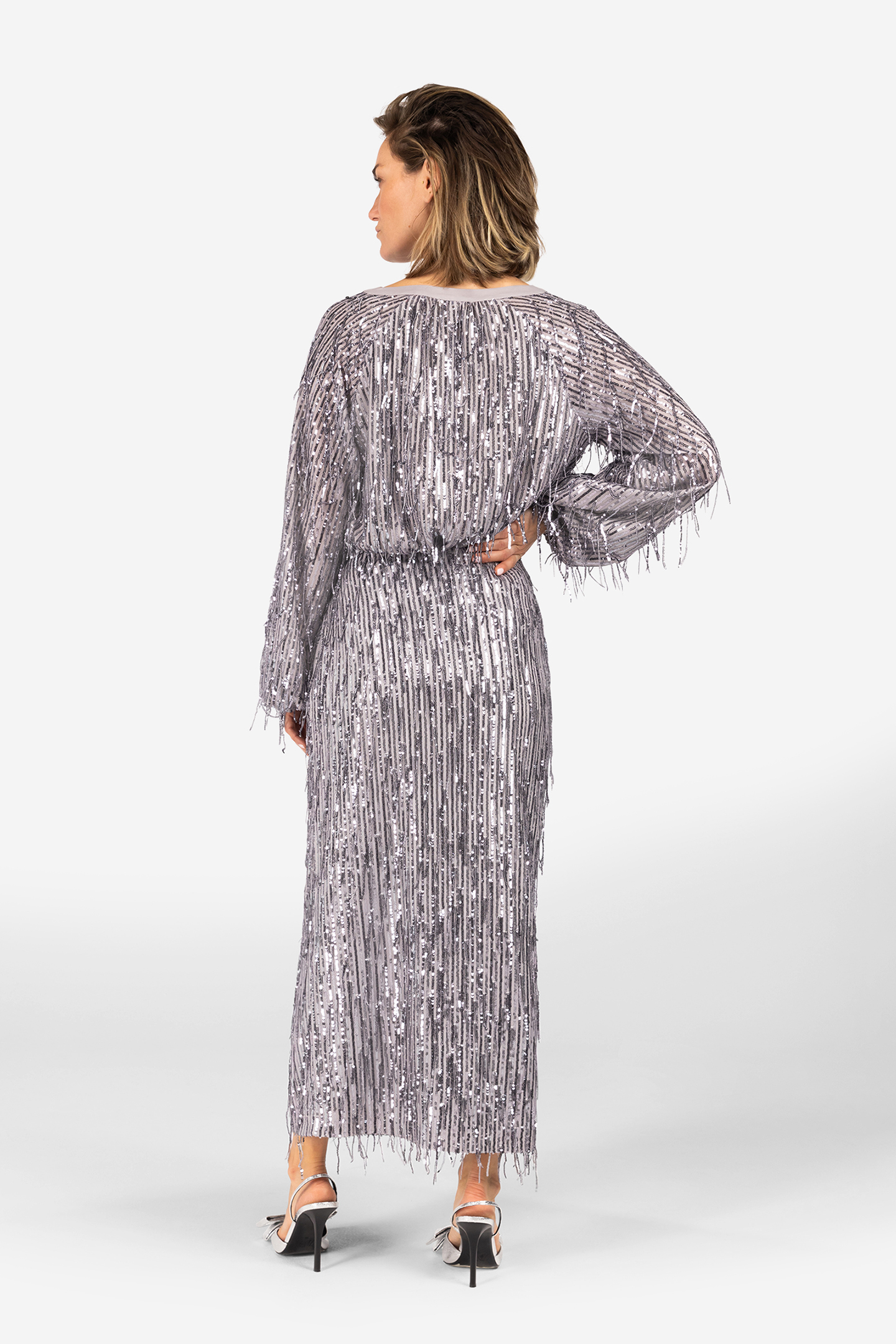 FOLETTE - PARTY TOPS GREY FRINGED 2