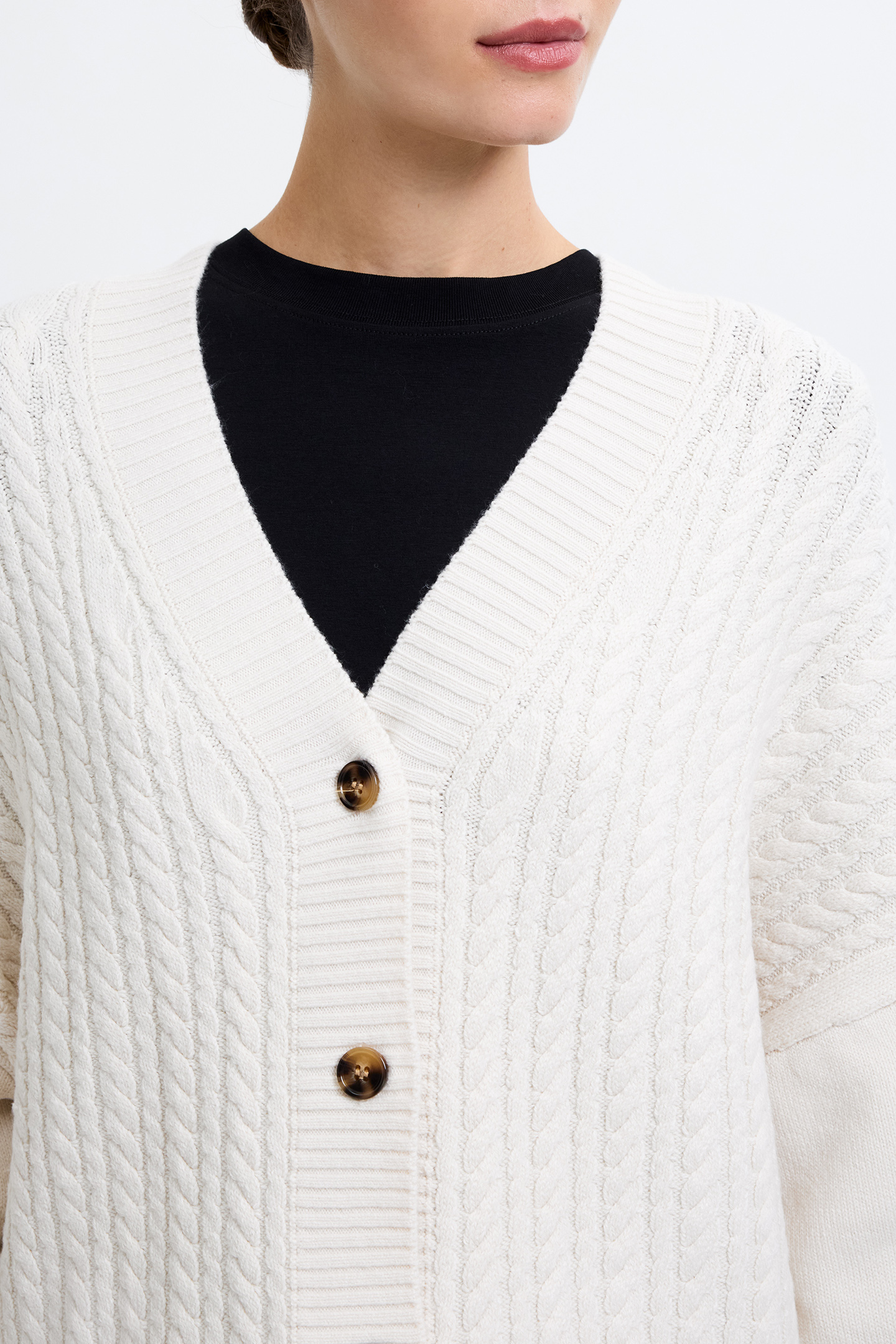 BABYSOFT CABLE KNIT CARDIGAN CLASSIC CREAM 4