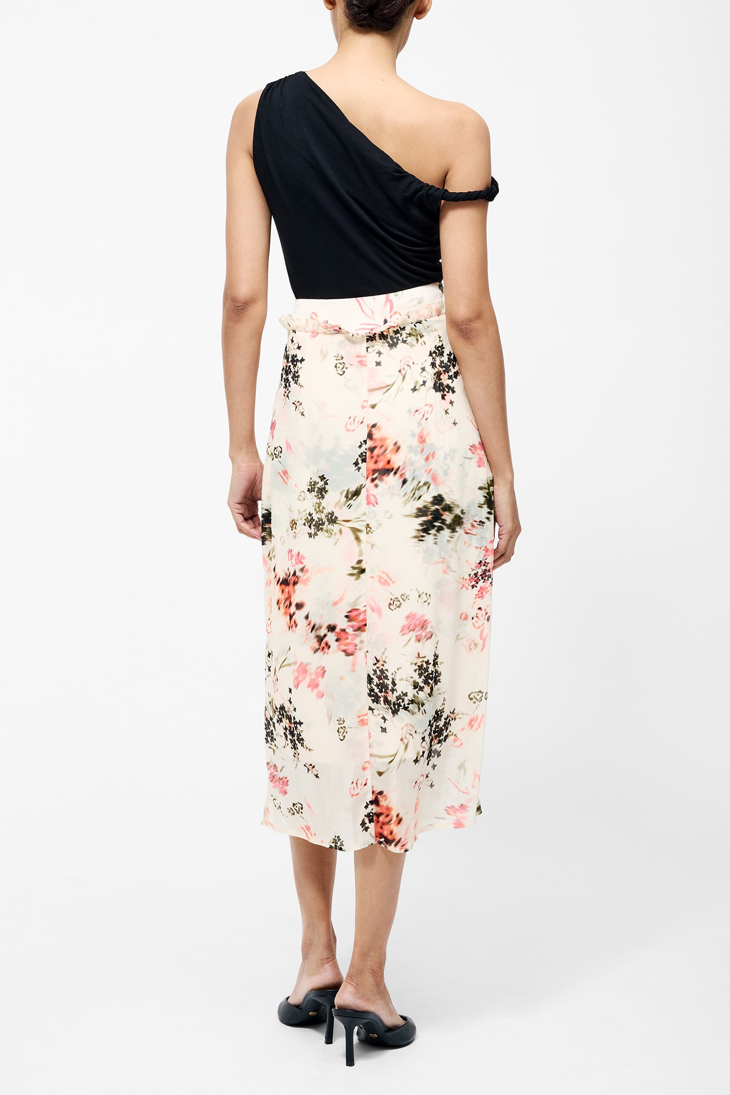 CANDICE SATIN GGT OVERLAY SKIR CREAM/SCARLET RED MU 2