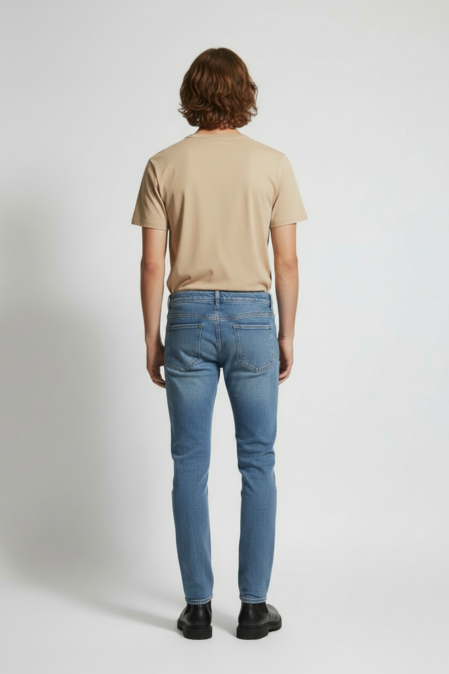 YAMANE DENIM COTTON-STRETCH MID BLUE 2