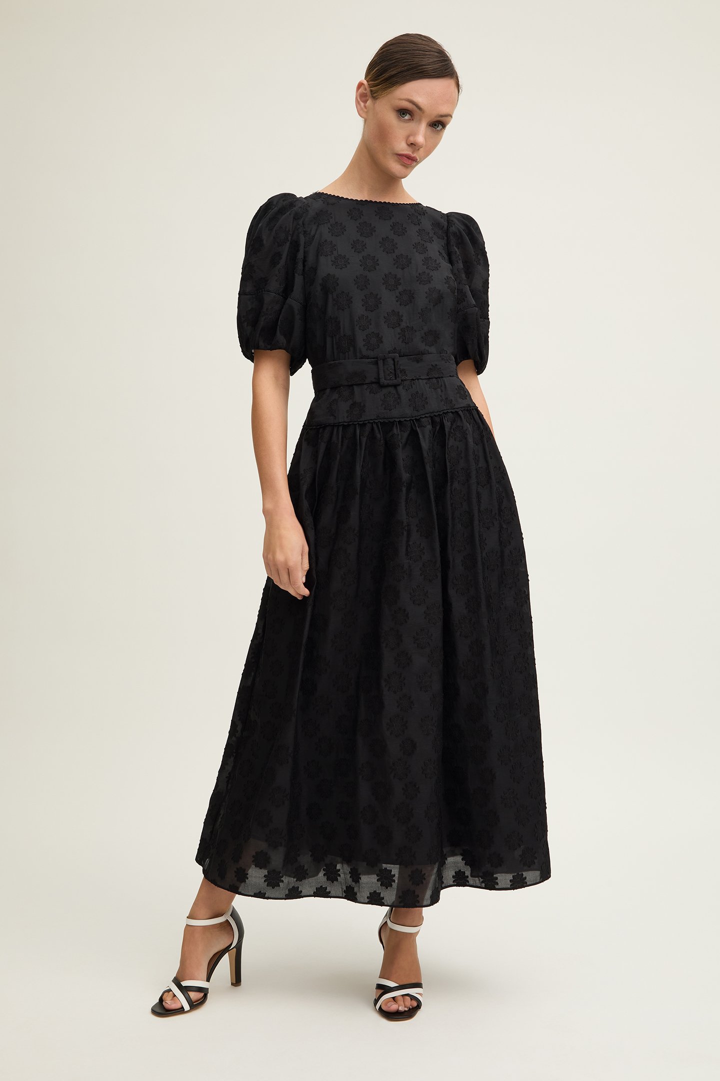 DR ESMERELDA PUFF SLEEVE BLACK 1