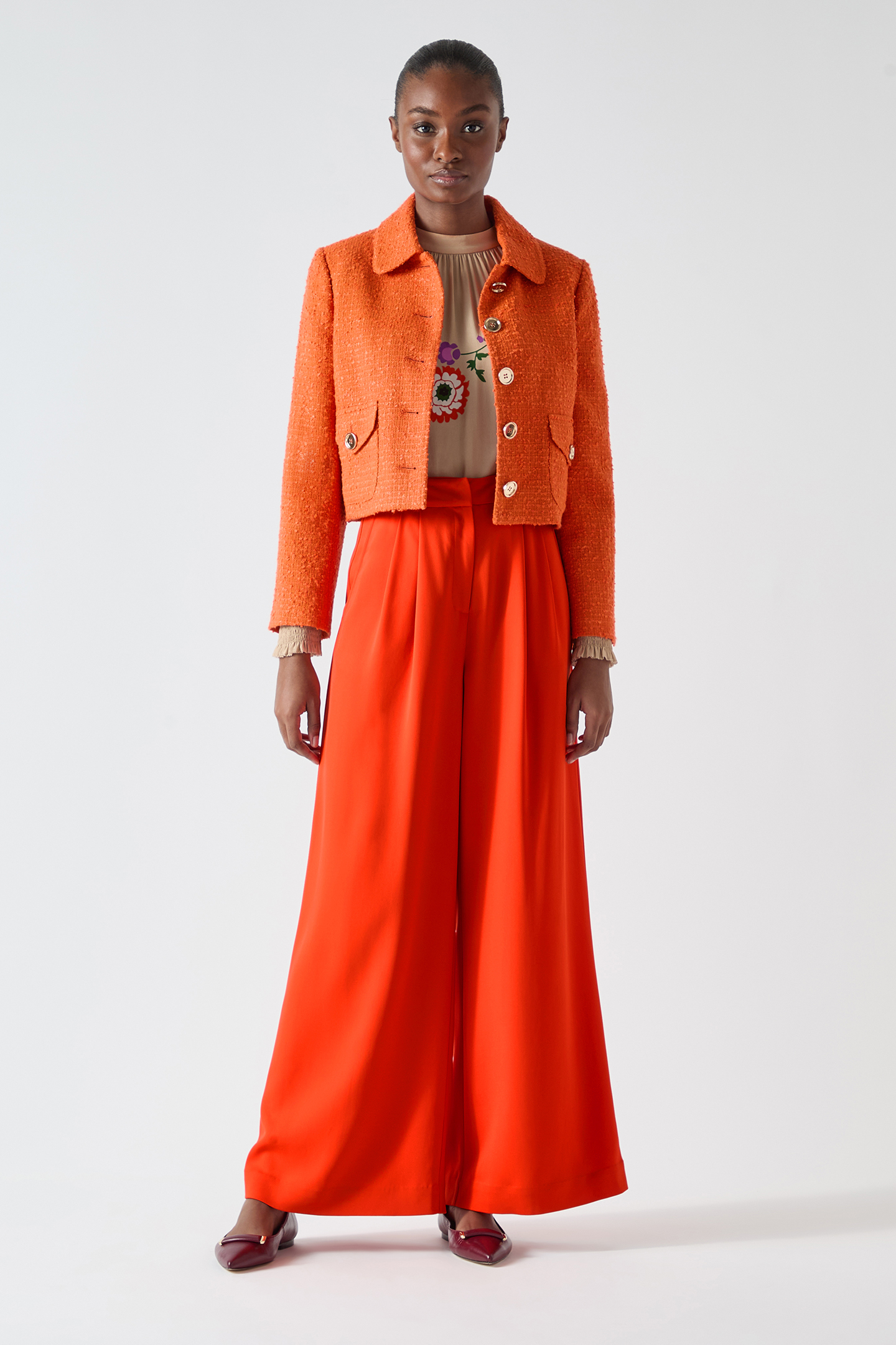 JK VITA TWEED JACKET BRIGHT ORANGE 1