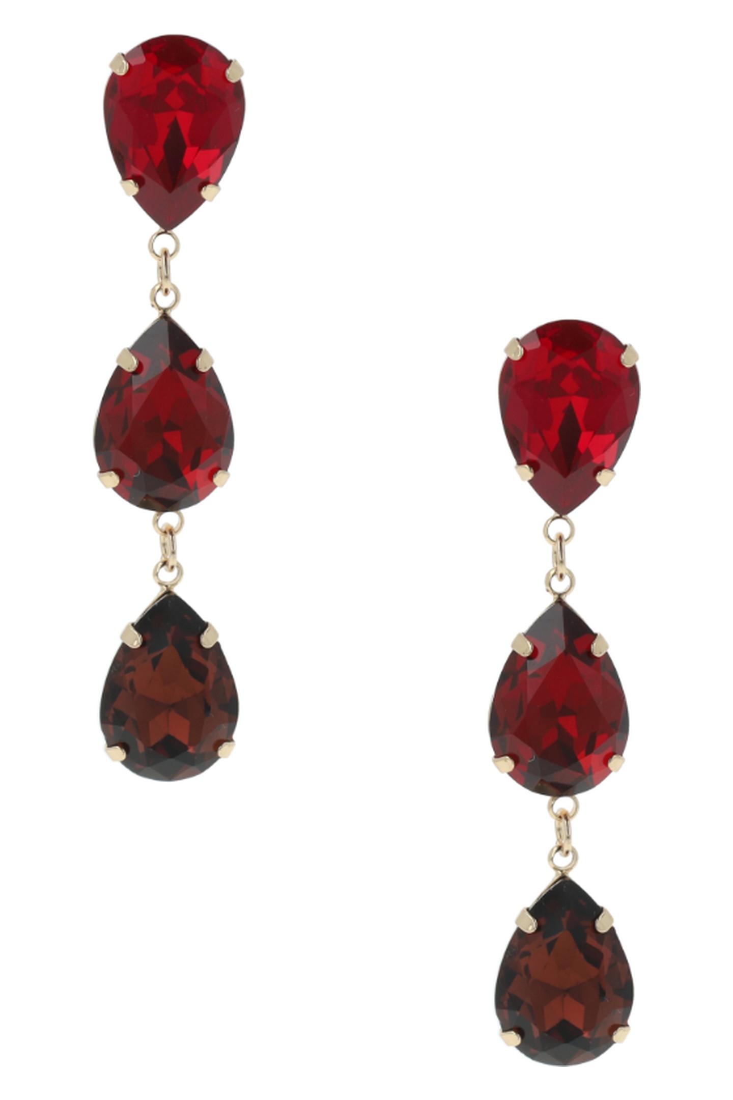 TRIPLE DROP EARHANGERS RED 2
