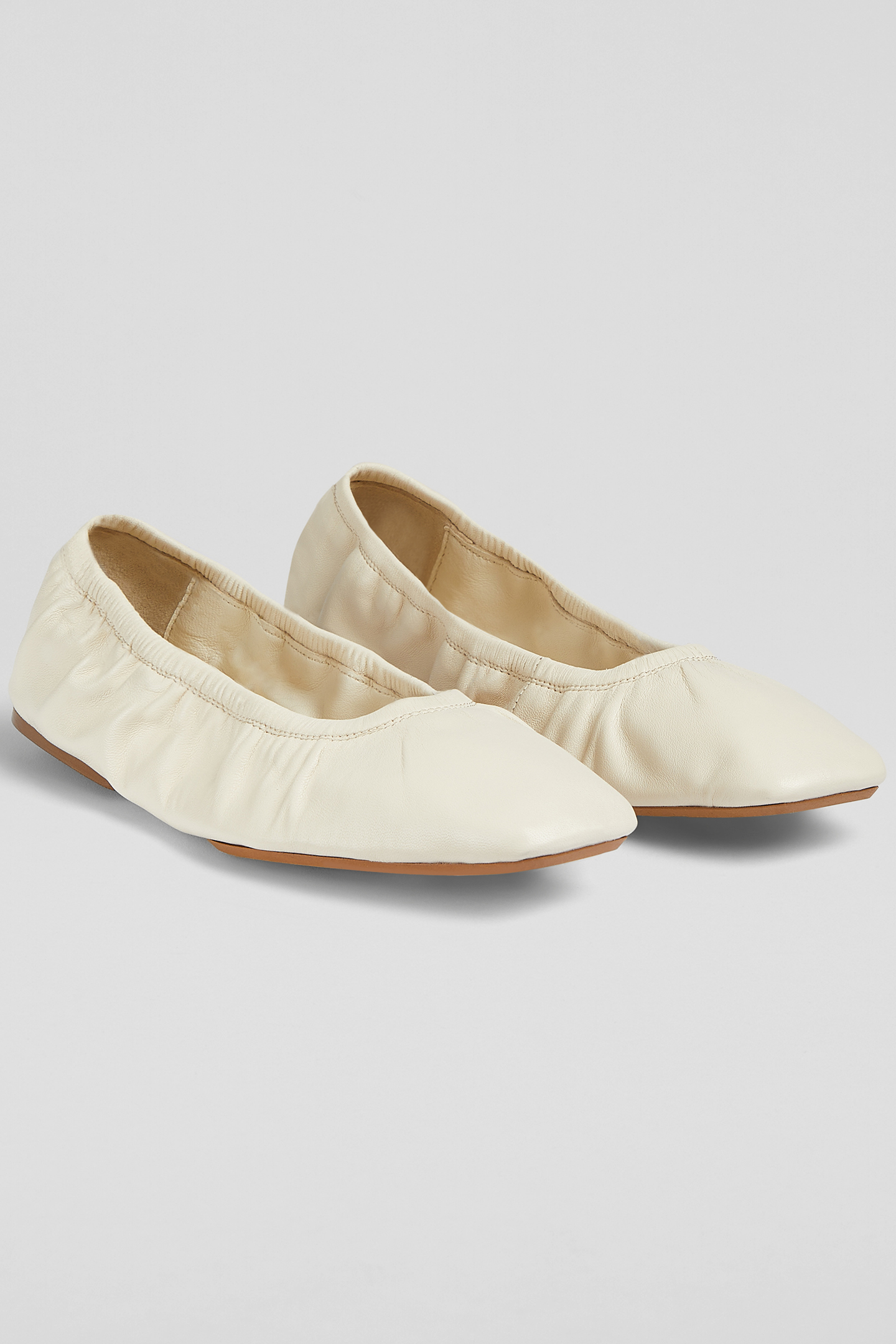 FL TAYLA FOLDED BALLERINA ECRU 2