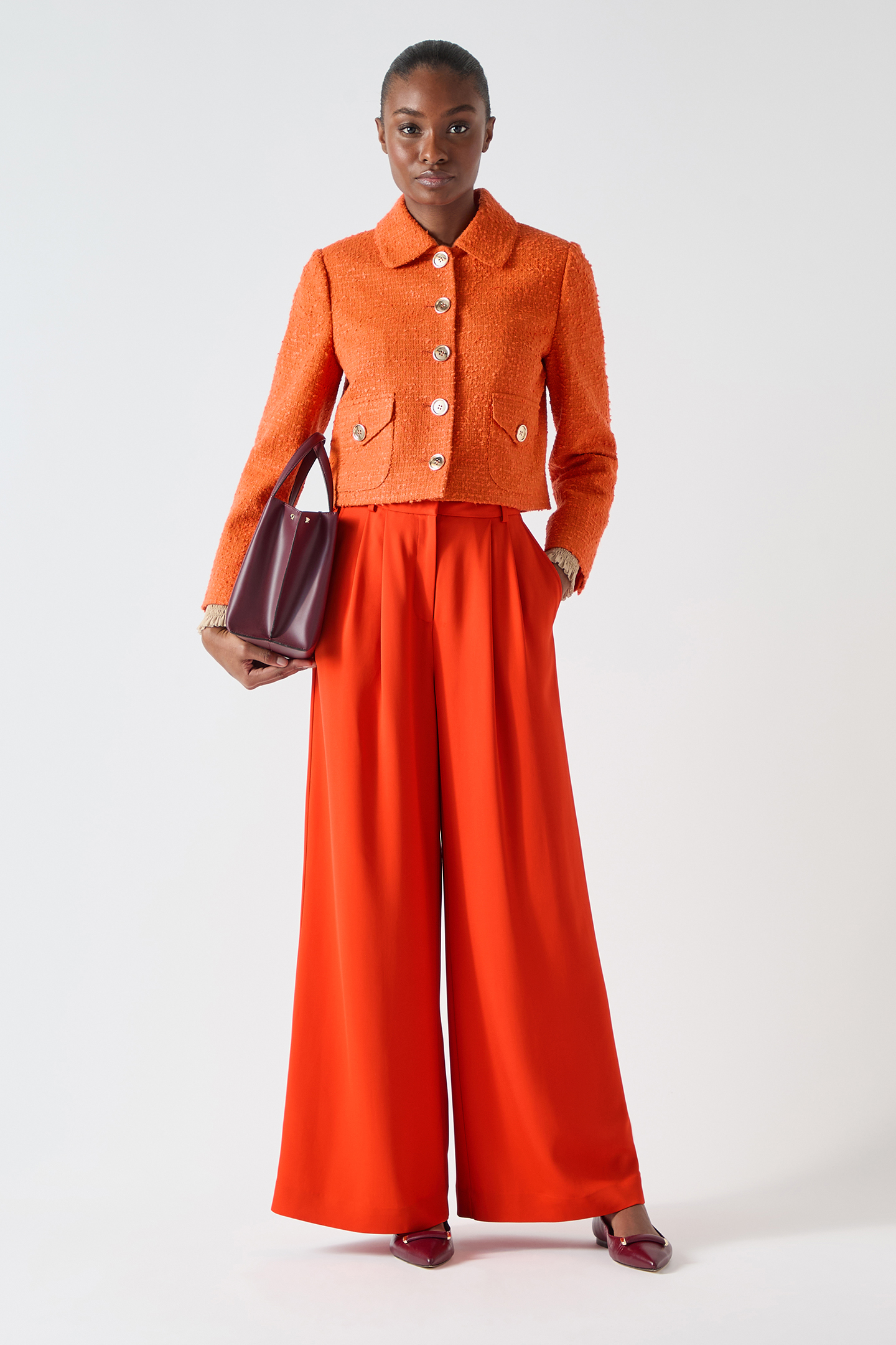 JK VITA TWEED JACKET BRIGHT ORANGE 4