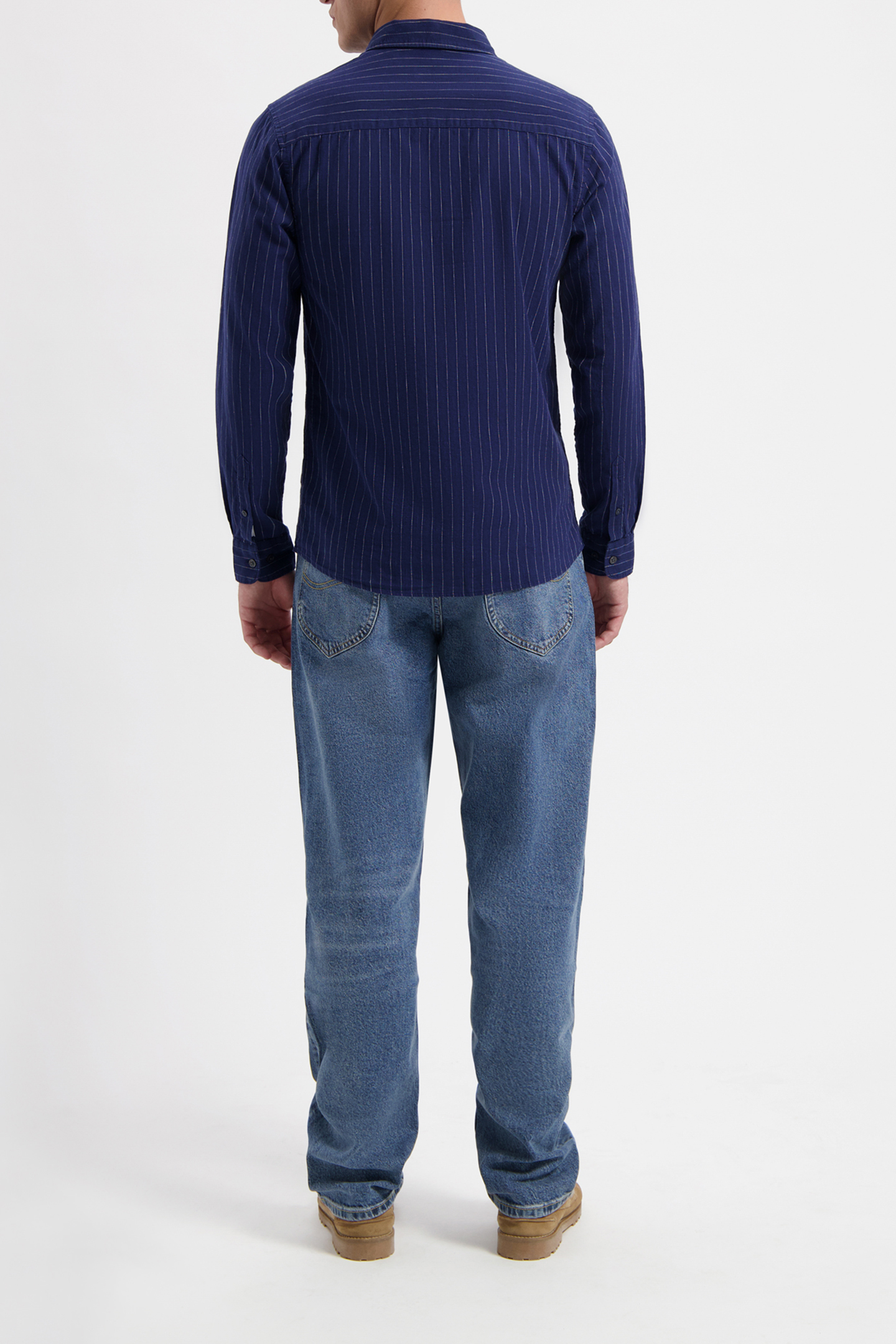 WAL – JAMES SHIRT DARK BLUE STRIPED 3