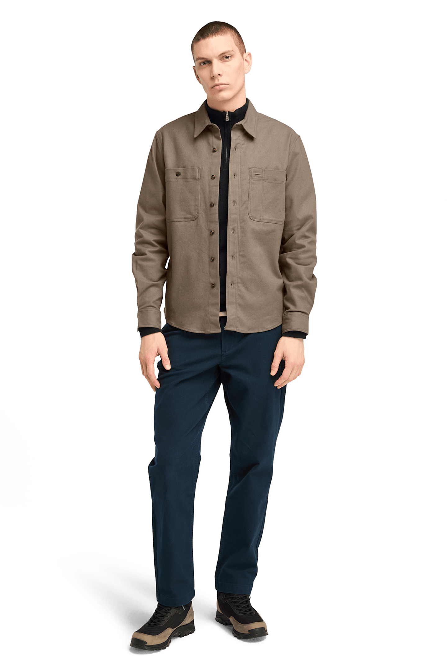 WINDHAM BRUSHED TWILL OVERSHIRT CHOCOLATE CHIP 3
